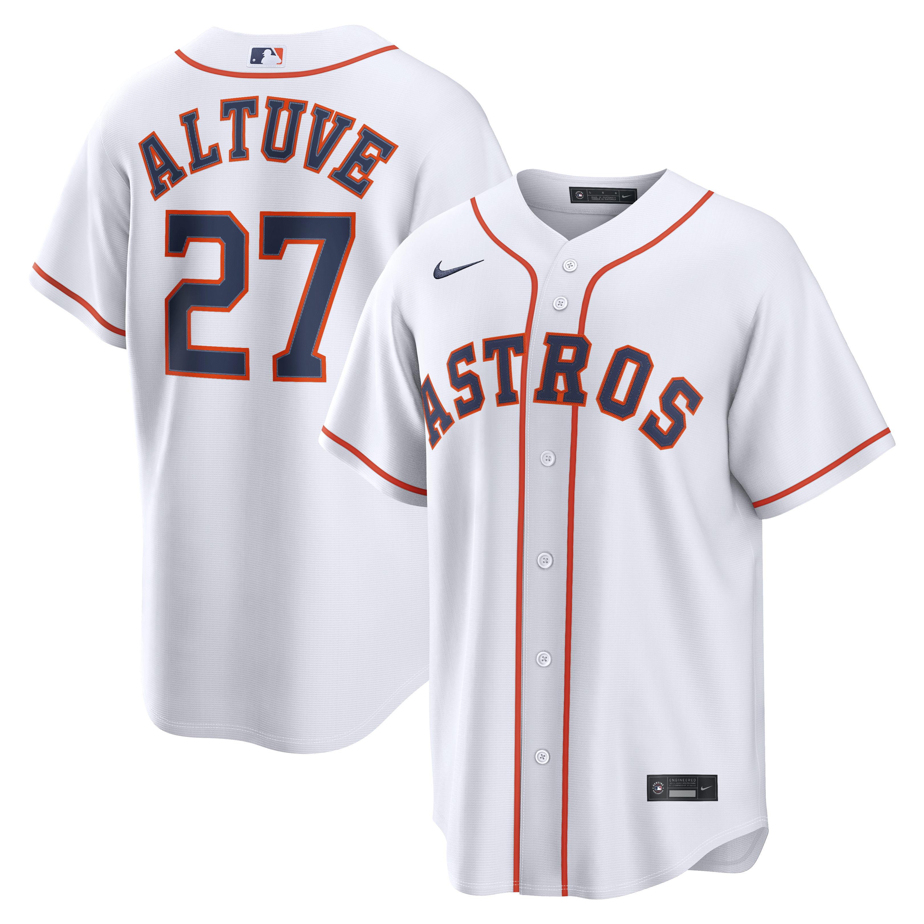 Men's Nike Jose Altuve White Houston Astros Home Replica Jersey
