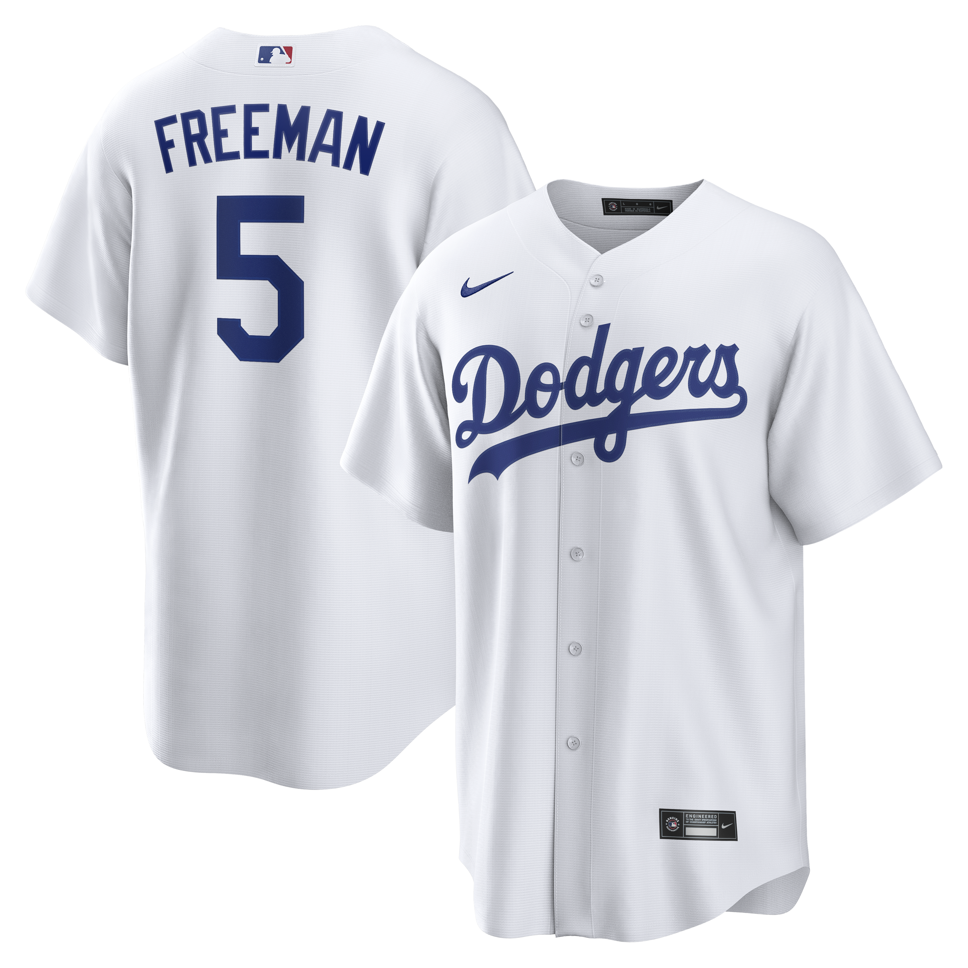 Men's Nike Freddie Freeman White Los Angeles Dodgers Home Replica Jersey
