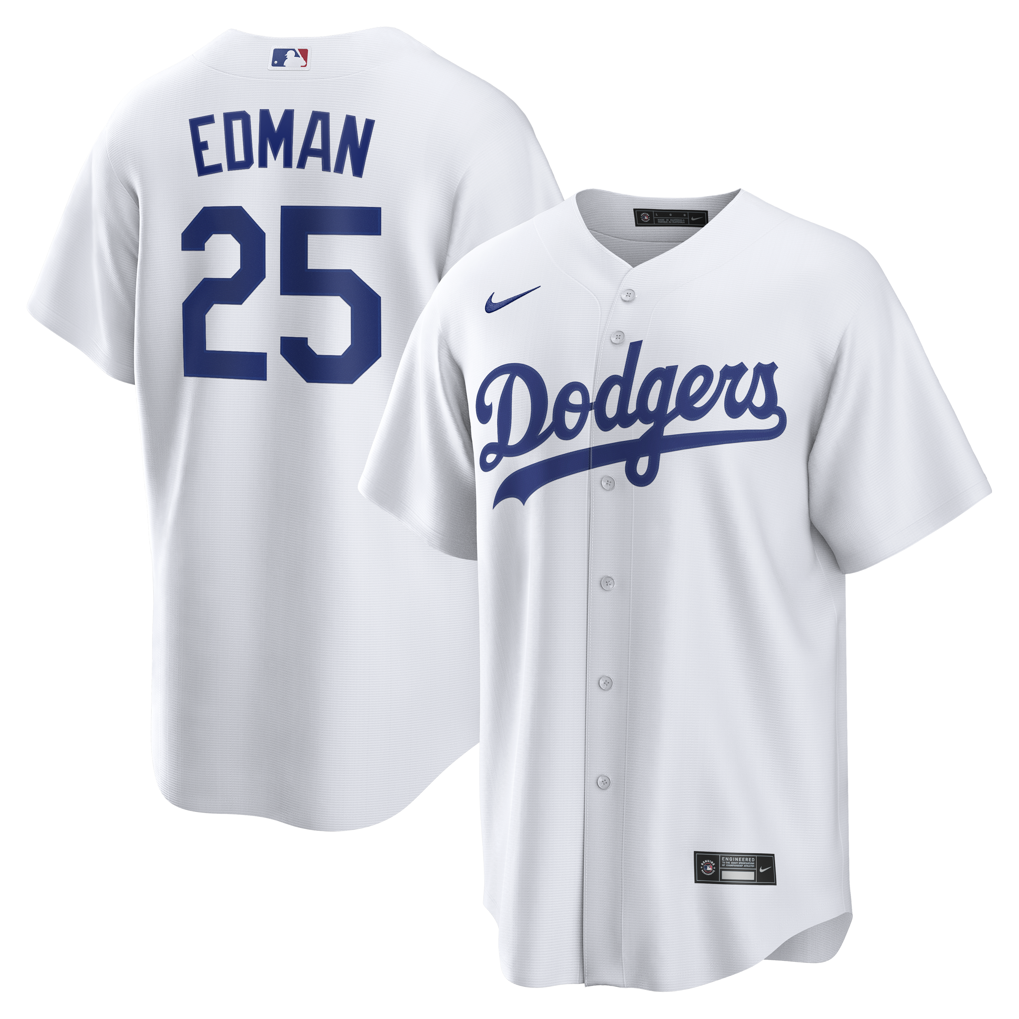 Men's Nike Tommy Edman White Los Angeles Dodgers Home Replica Jersey