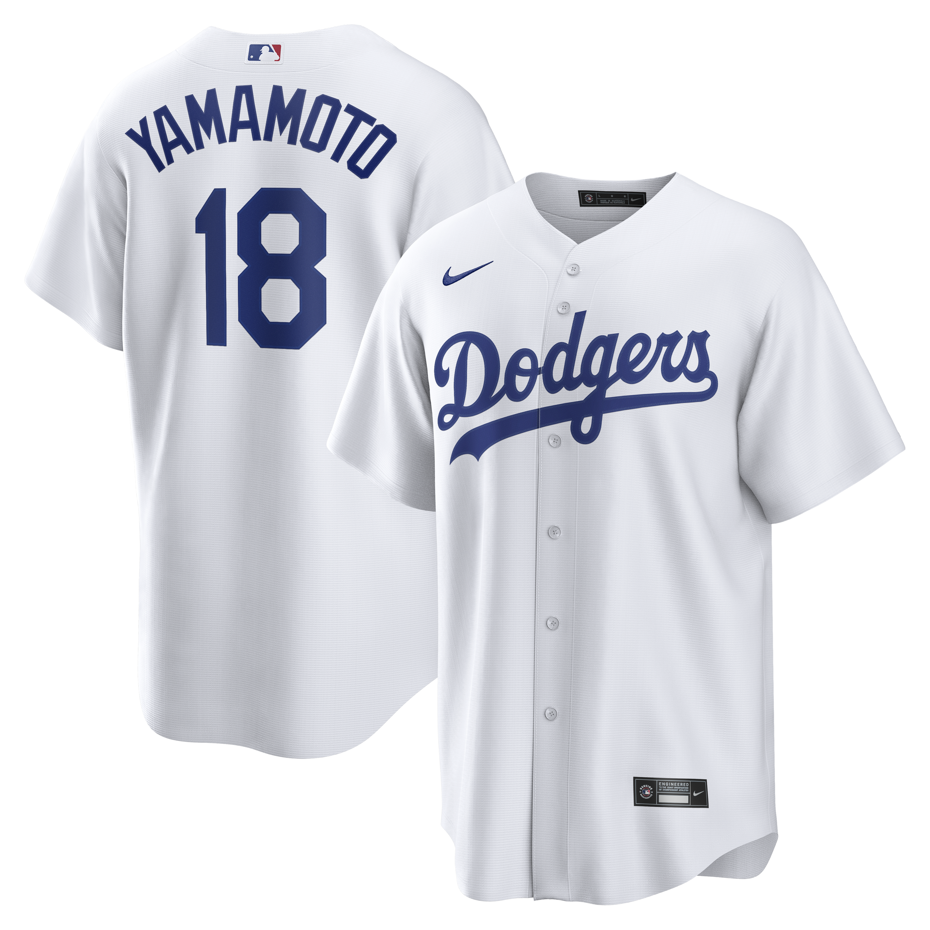 Men's Nike Yoshinobu Yamamoto White Los Angeles Dodgers Home Replica Jersey