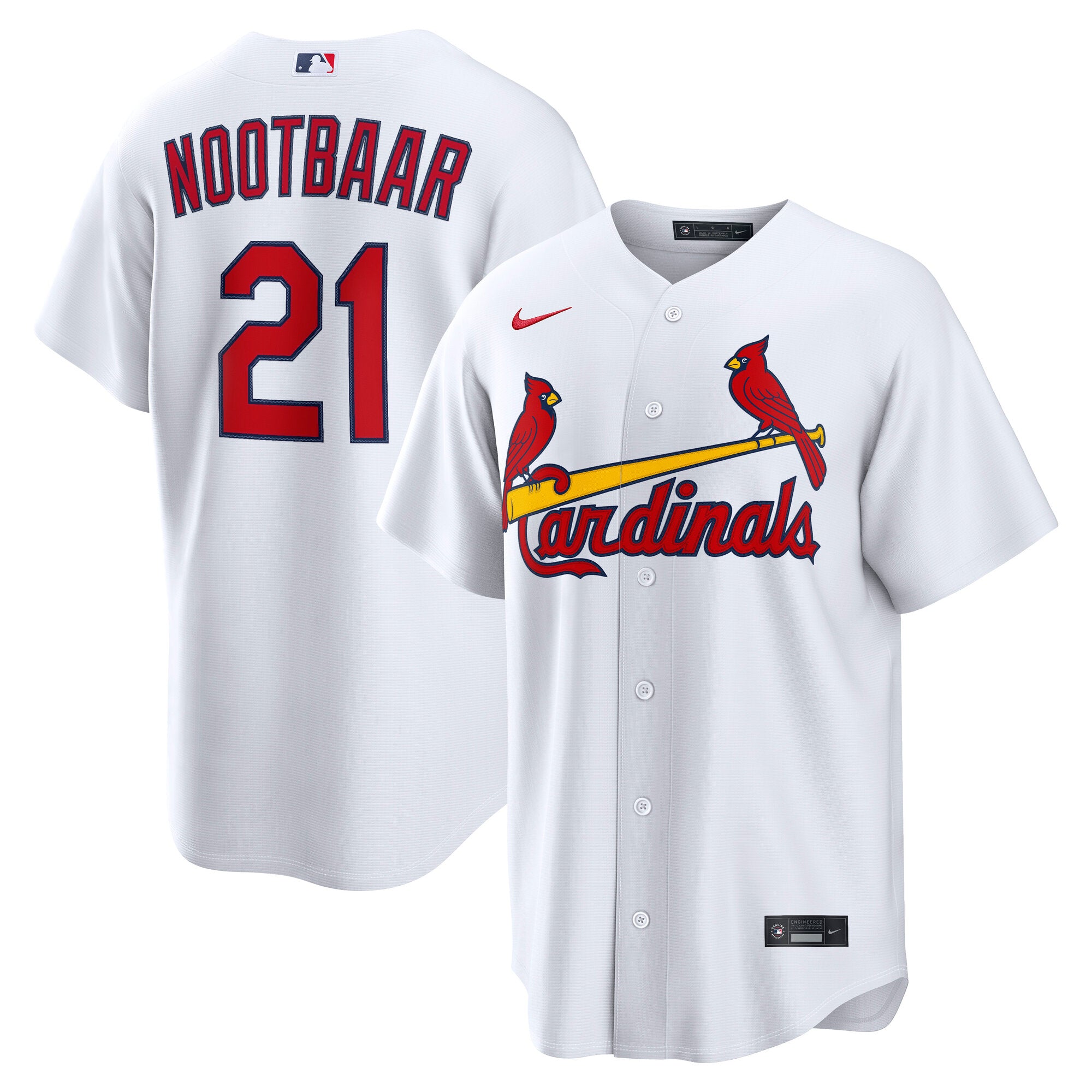 Men's Nike Lars Nootbaar White St. Louis Cardinals Home Replica Jersey