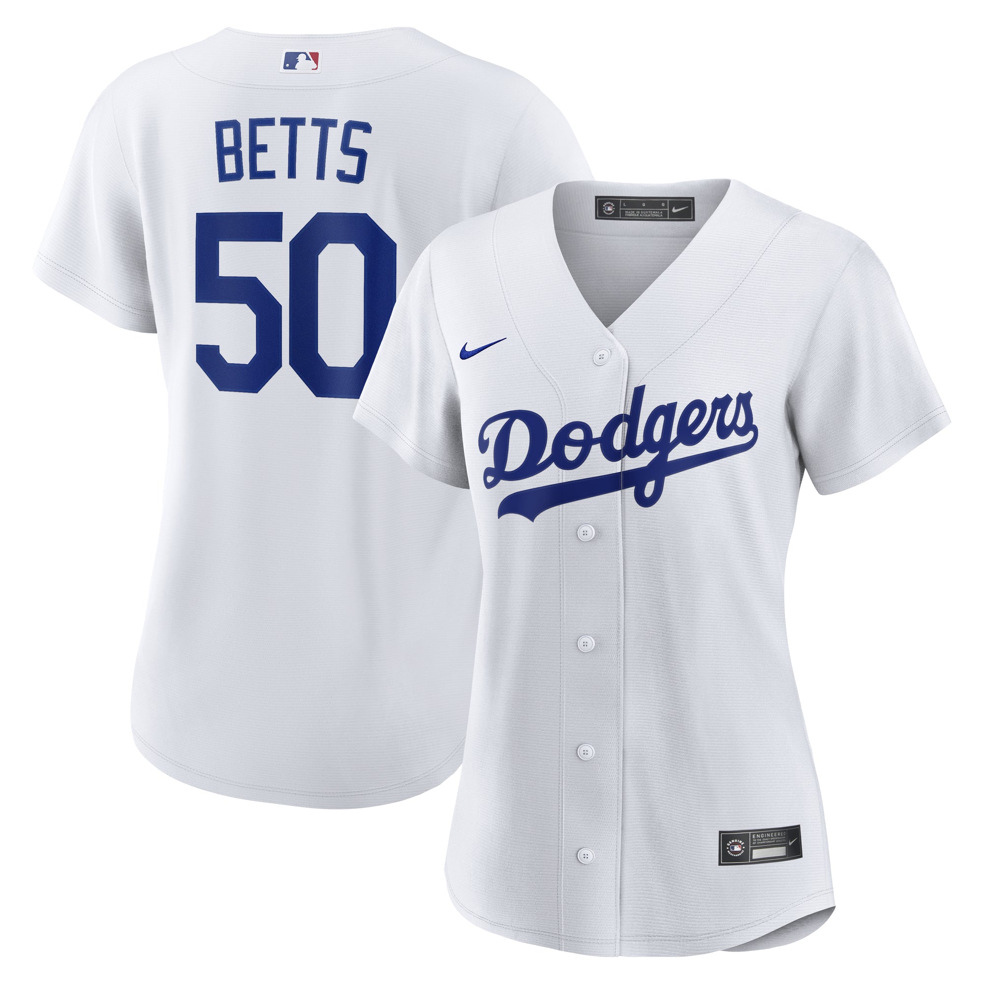 Women's Nike Mookie Betts White Los Angeles Dodgers Home Replica Jersey