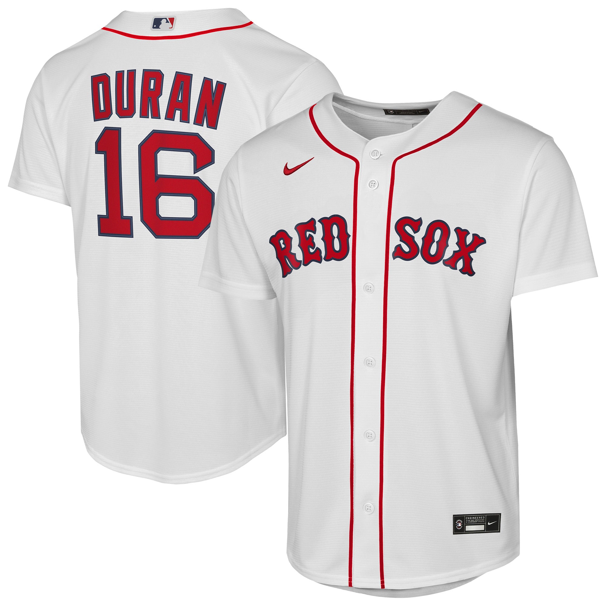 Youth Nike Jarren Duran White Boston Red Sox Home Replica Player Jersey