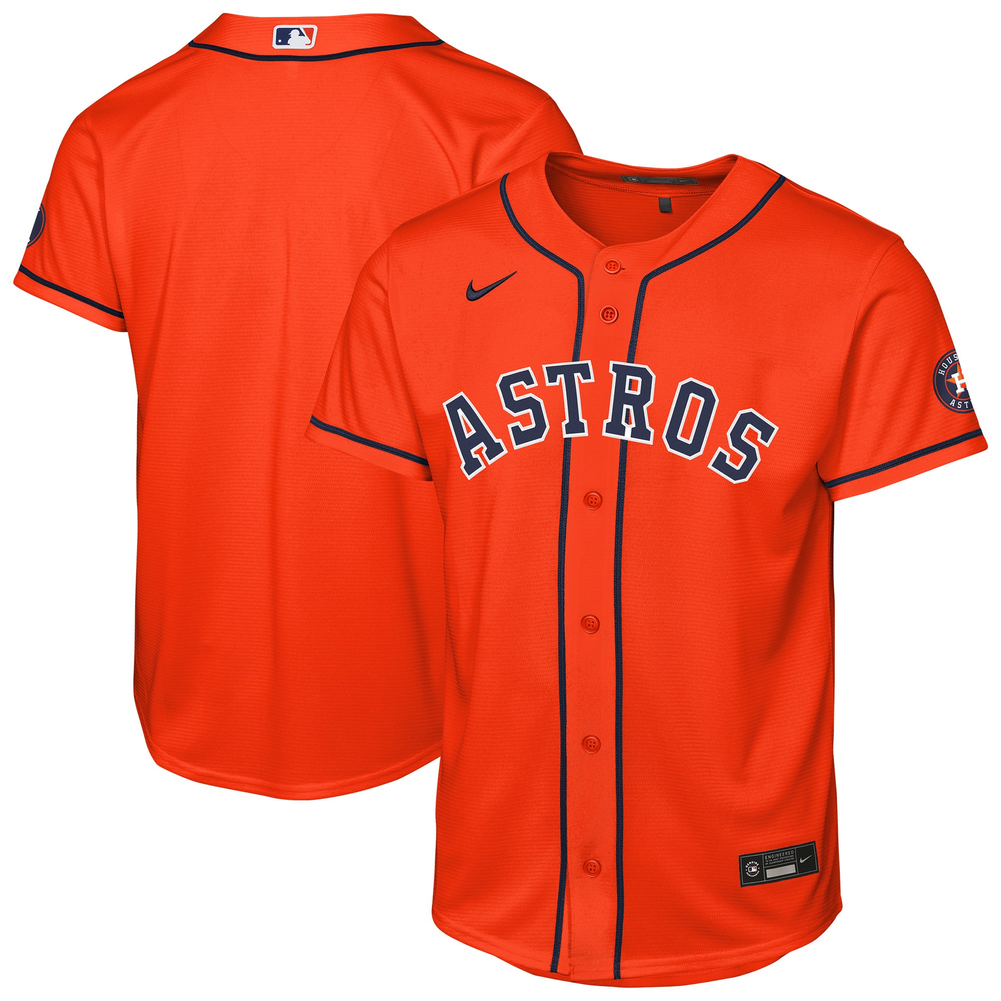 Youth Nike  Orange Houston Astros Alternate Stadium Jersey