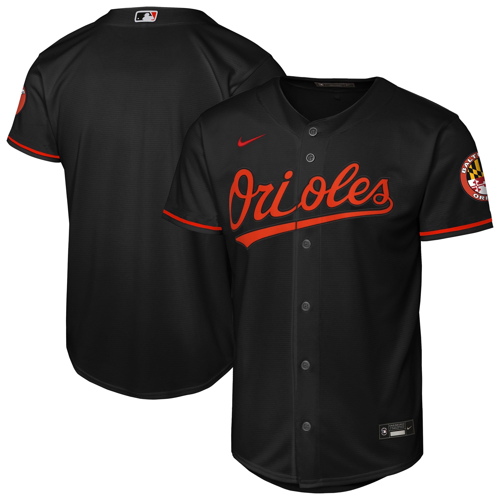 Youth Nike  Black Baltimore Orioles Alternate Stadium Jersey