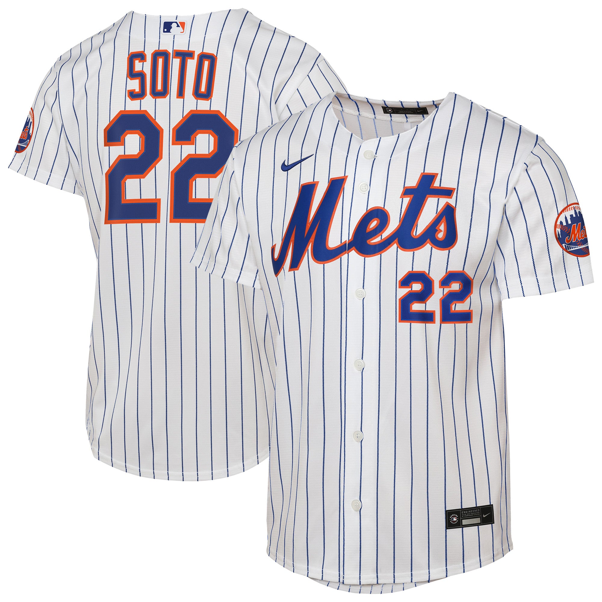 Youth Nike Juan Soto White New York Mets Home Stadium Player Jersey
