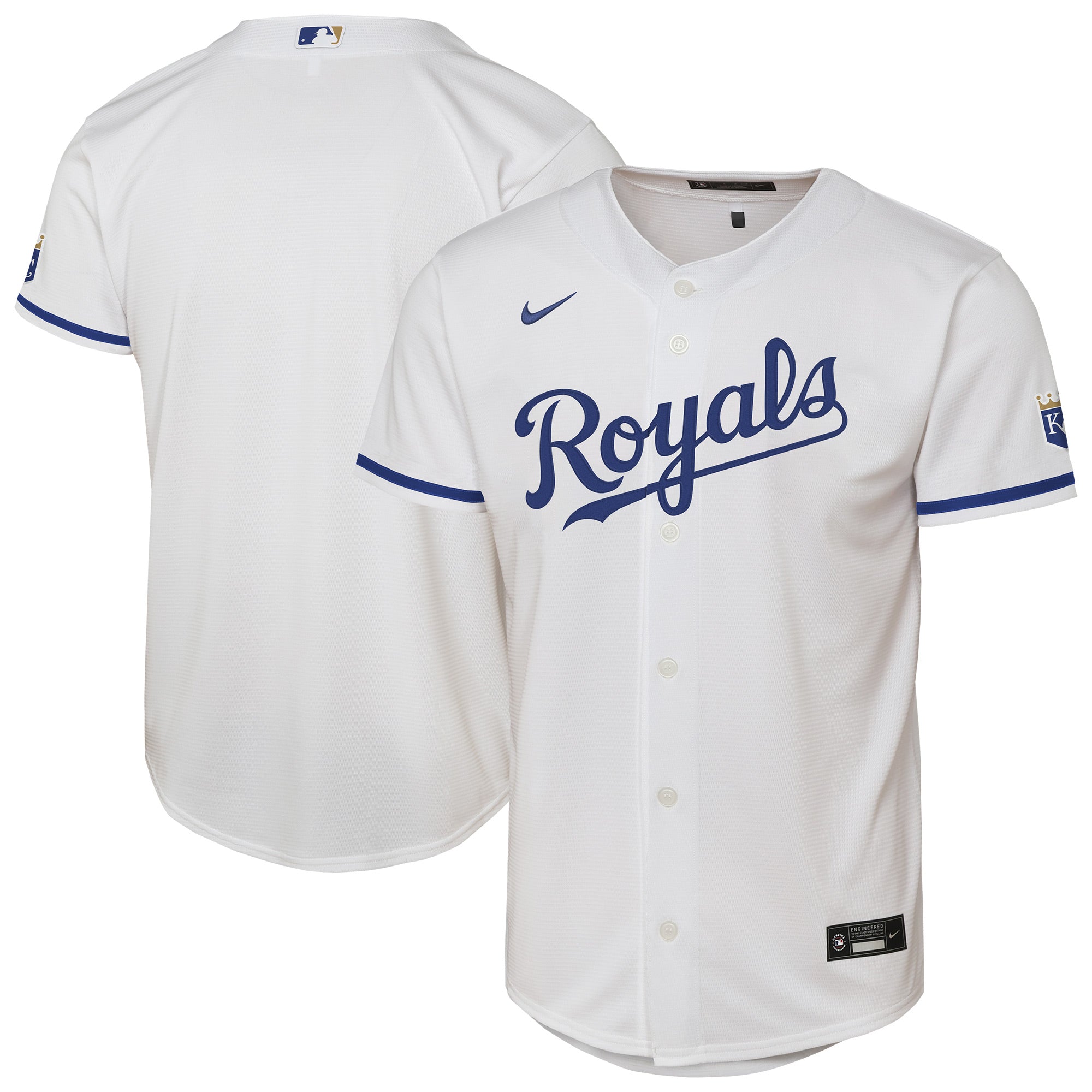 Youth Nike  White Kansas City Royals Home Stadium Jersey