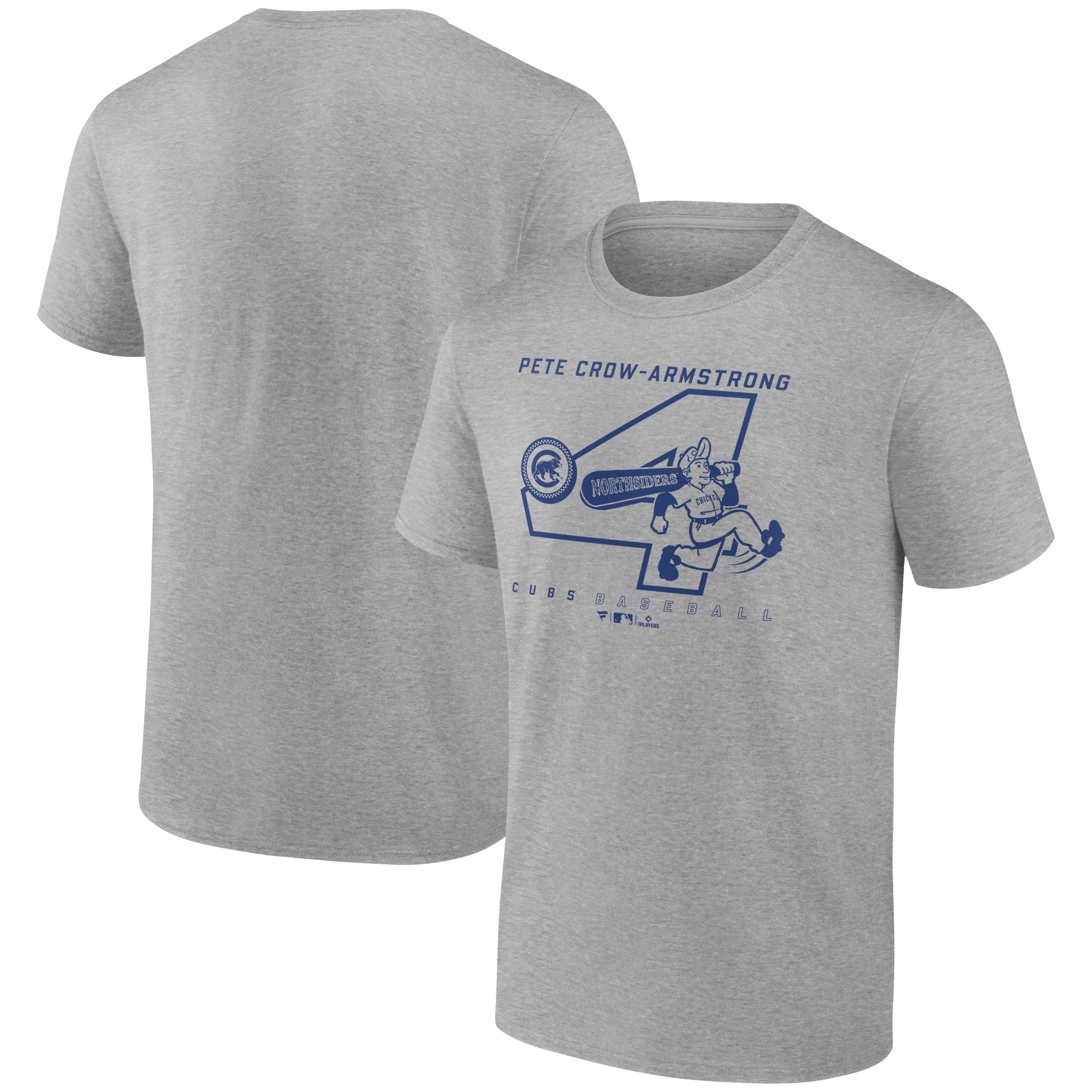 Men's Pete Crow-Armstrong Heather Gray Chicago Cubs Graphic Player T-Shirt