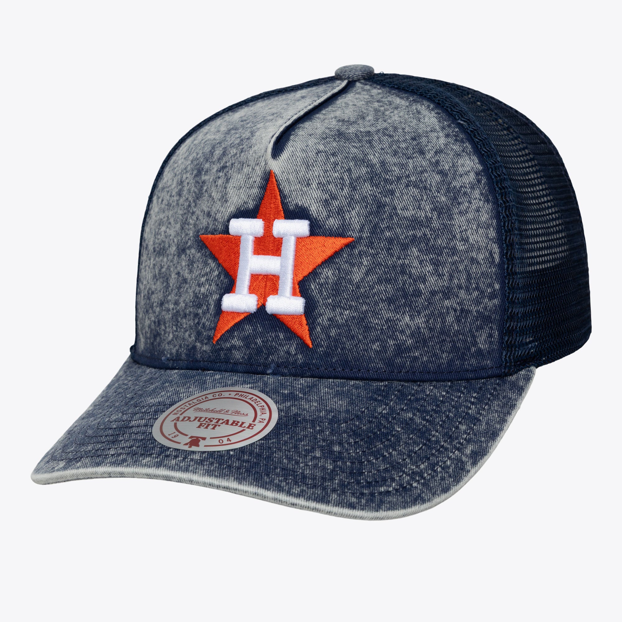 Unisex Mitchell & Ness  Navy Houston Astros Cooperstown Gameday Adjustable Trucker Hat
