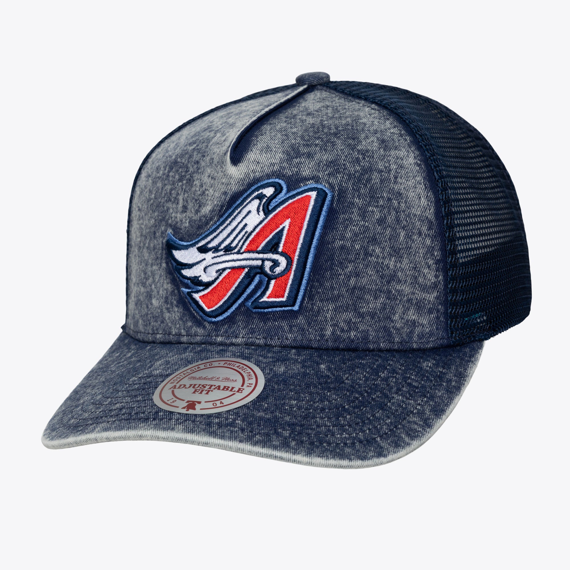 Unisex Mitchell & Ness  Blue California Angels Cooperstown Gameday Adjustable Trucker Hat