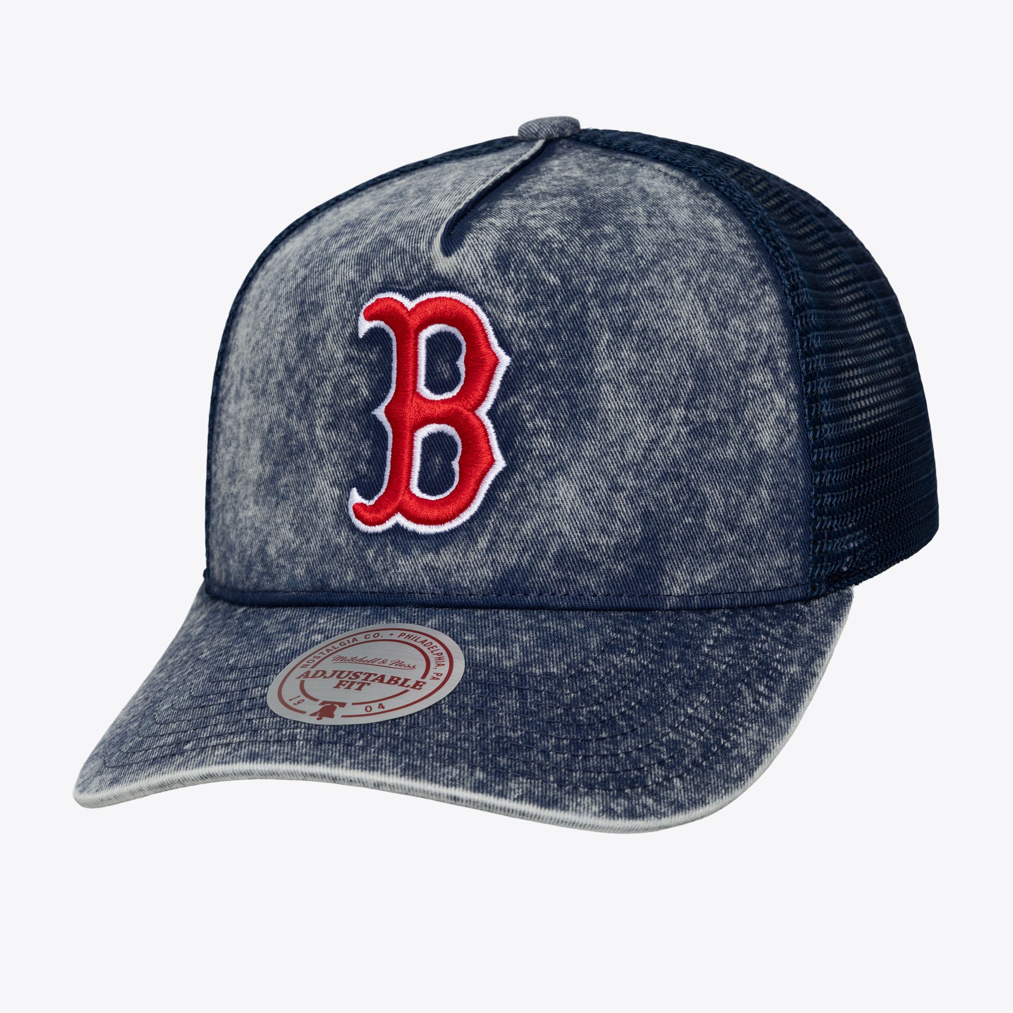 Unisex Mitchell & Ness  Navy Boston Red Sox Gameday Adjustable Trucker Hat
