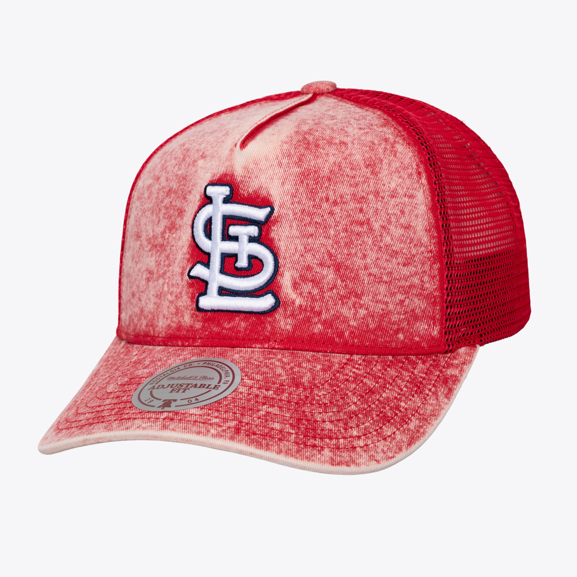 Unisex Mitchell & Ness  Red St. Louis Cardinals Gameday Adjustable Trucker Hat