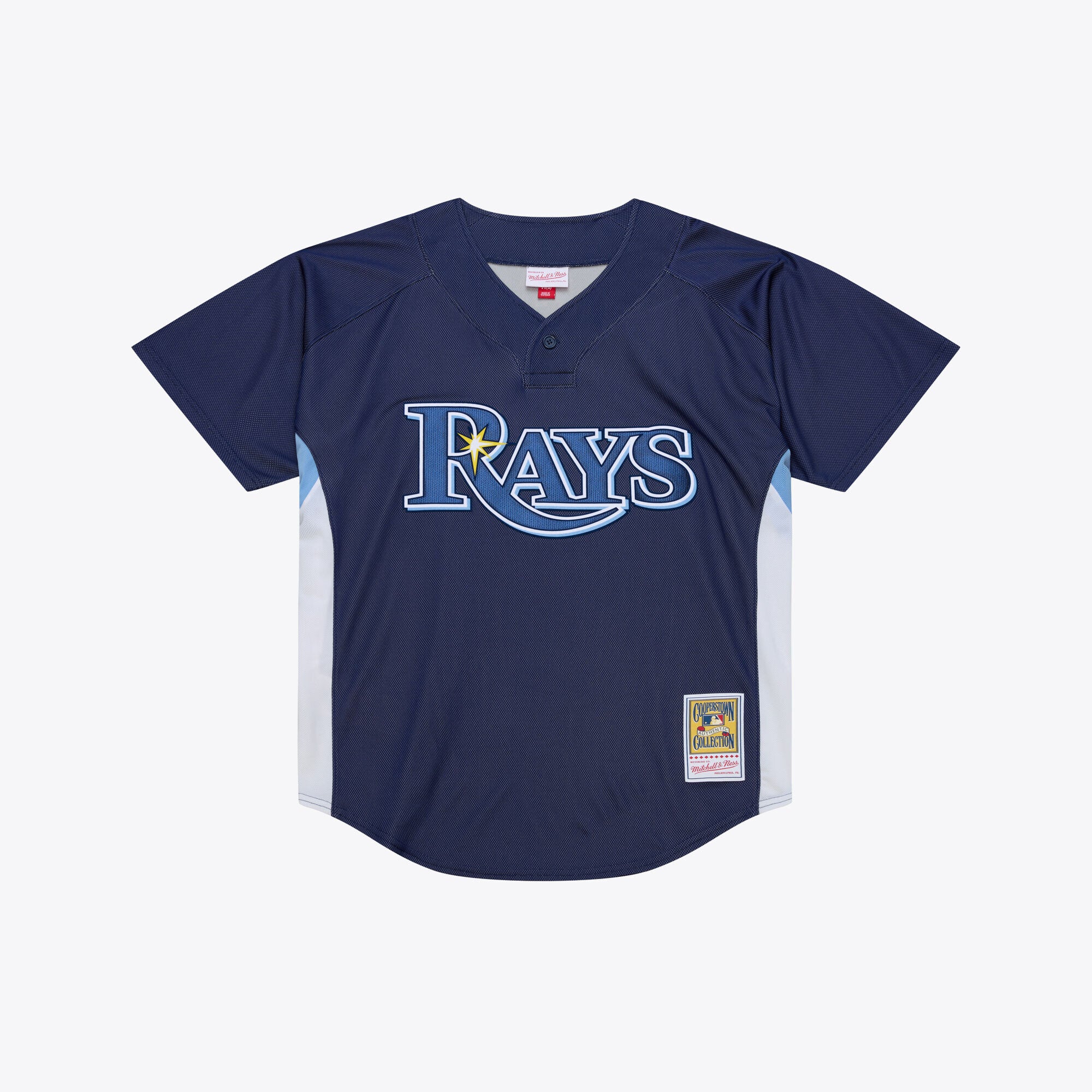 Men's Mitchell & Ness Evan Longoria Navy Tampa Bay Rays Authentic Batting Practice Jersey