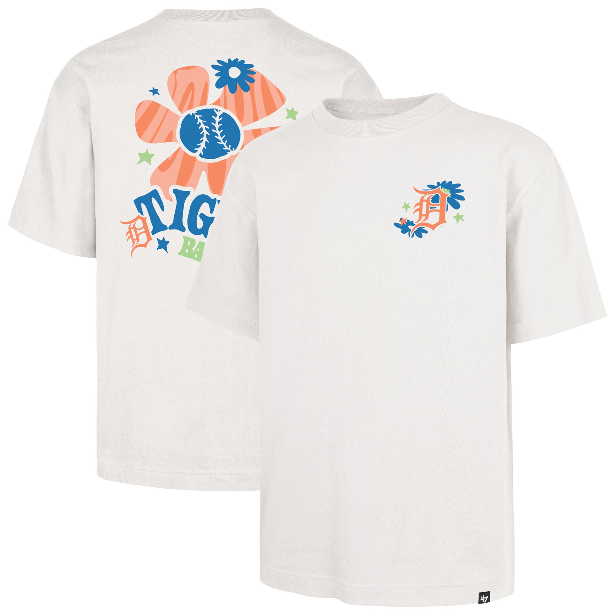 Men's '47 Cream Detroit Tigers Flora Foundation T-Shirt