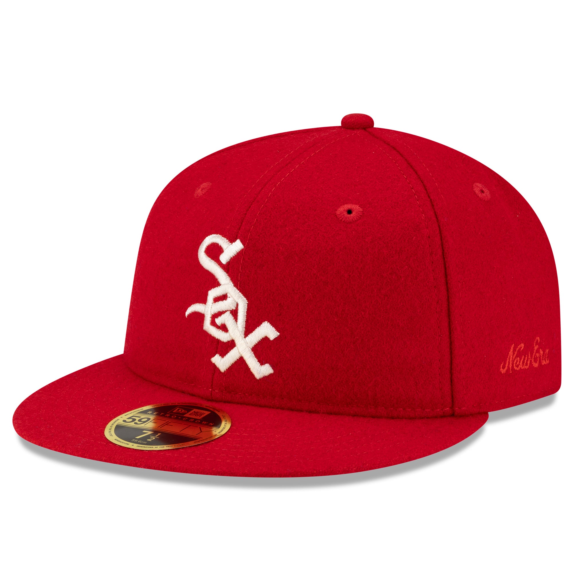 Men's New Era x Fear of God x MLB Red Chicago White Sox Wool 59FIFTY Fitted Hat