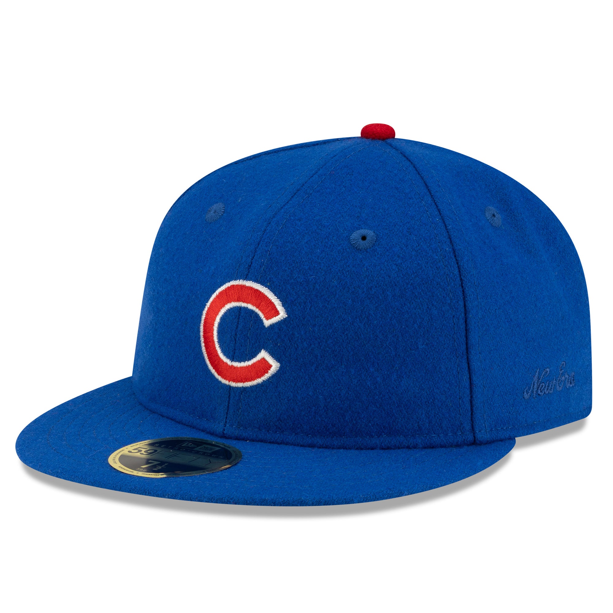 Men's New Era x Fear of God x MLB Royal Chicago Cubs Wool 59FIFTY Fitted Hat
