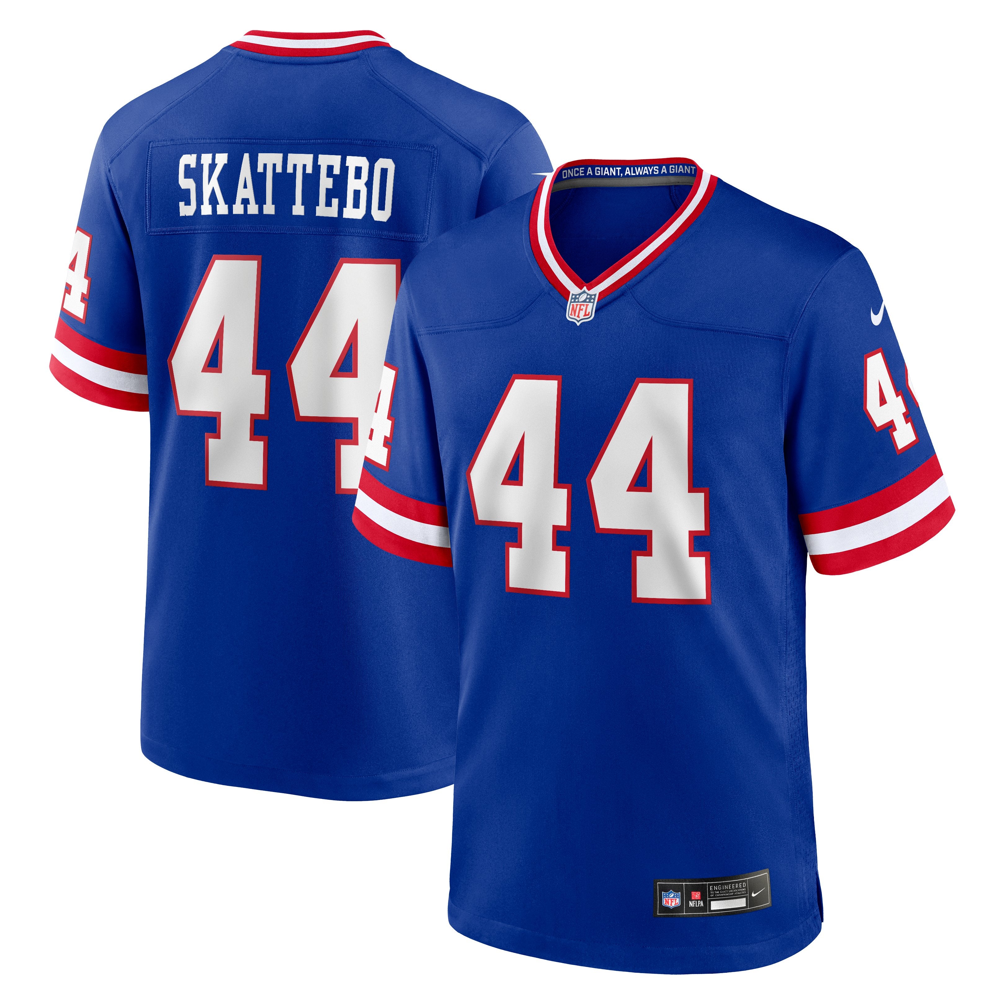 Men's Nike Cam Skattebo Royal New York Giants Alternate 2 Legacy Game Jersey