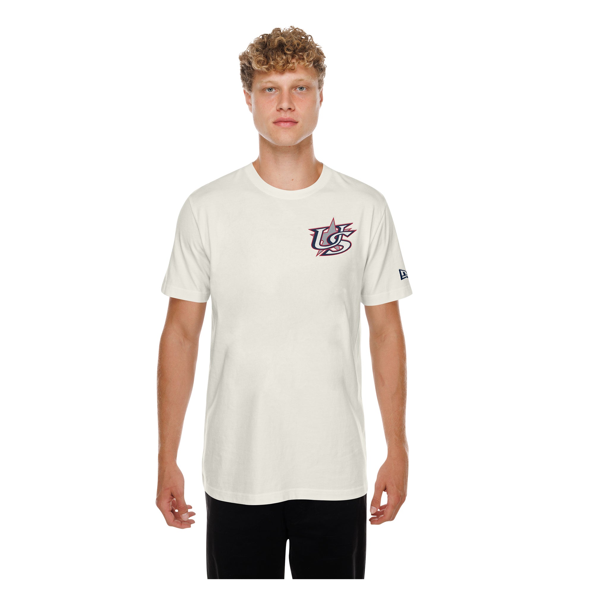 Men's New Era Cream USA Baseball 2026 World Baseball Classic Hot Dog T-Shirt