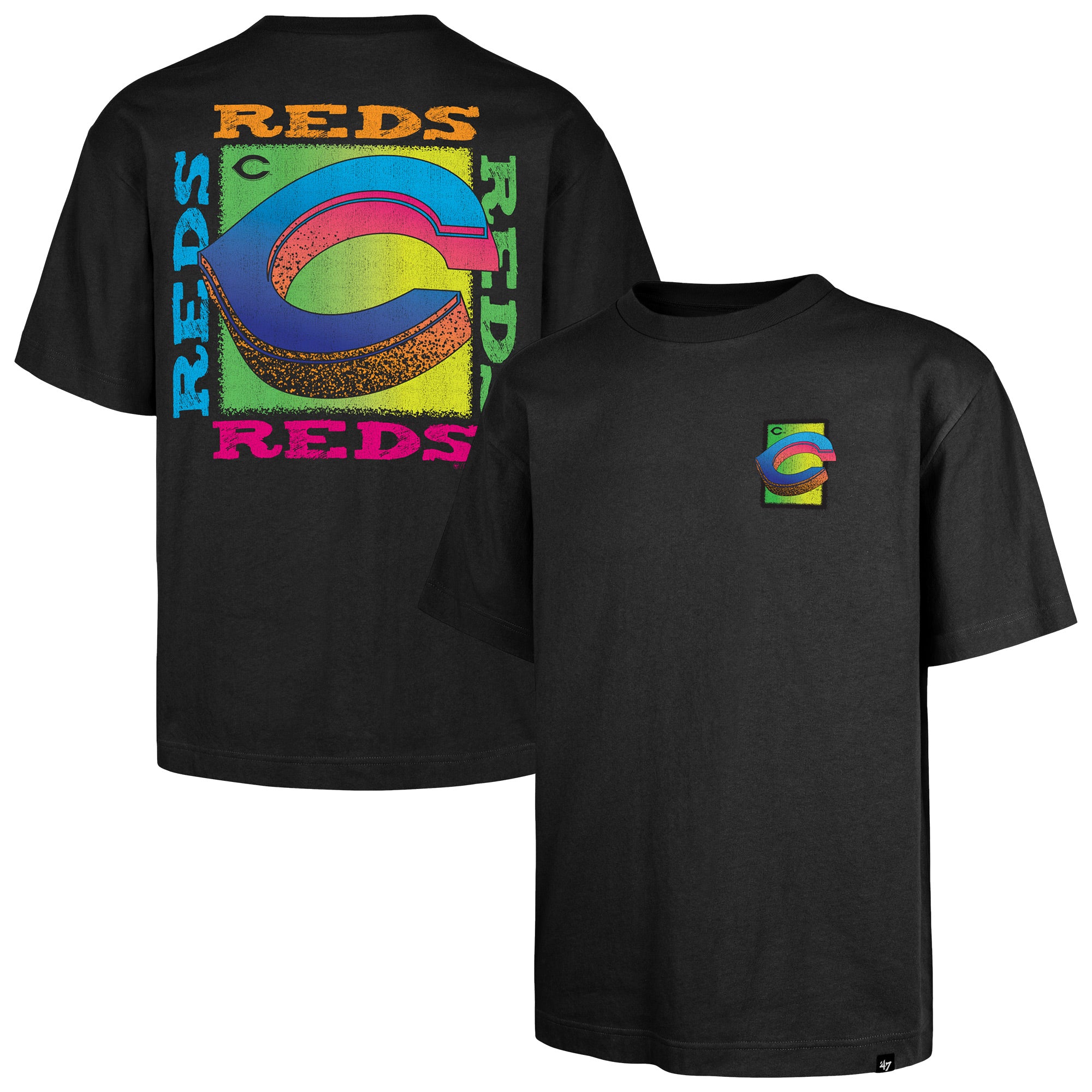 Men's '47 Black Cincinnati Reds Sundale Foundation T-Shirt