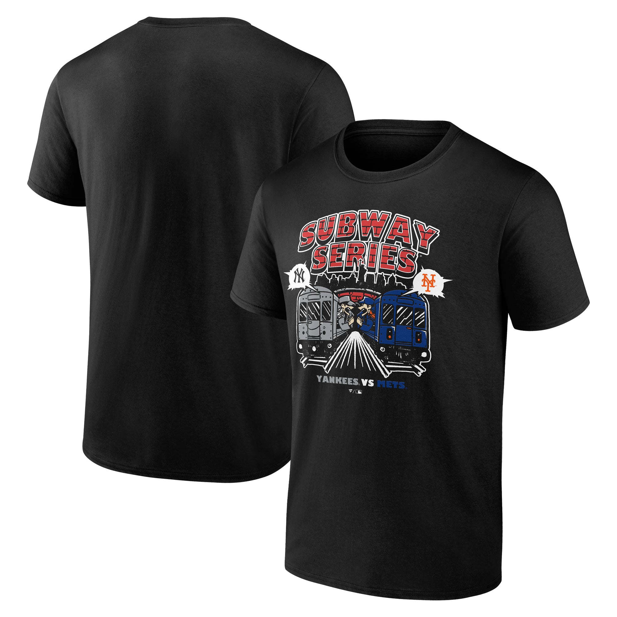 Men's Black New York Yankees vs. New York Mets 2025 Subway Series T-Shirt