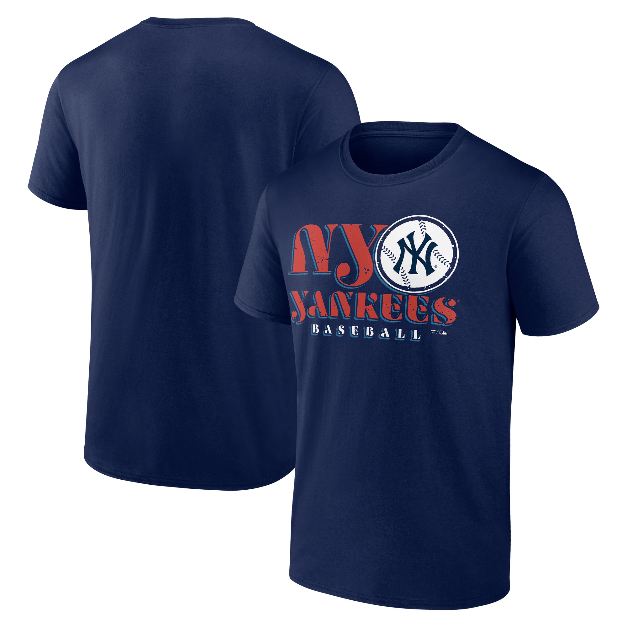 Men's Navy New York Yankees Bodega Paint T-Shirt