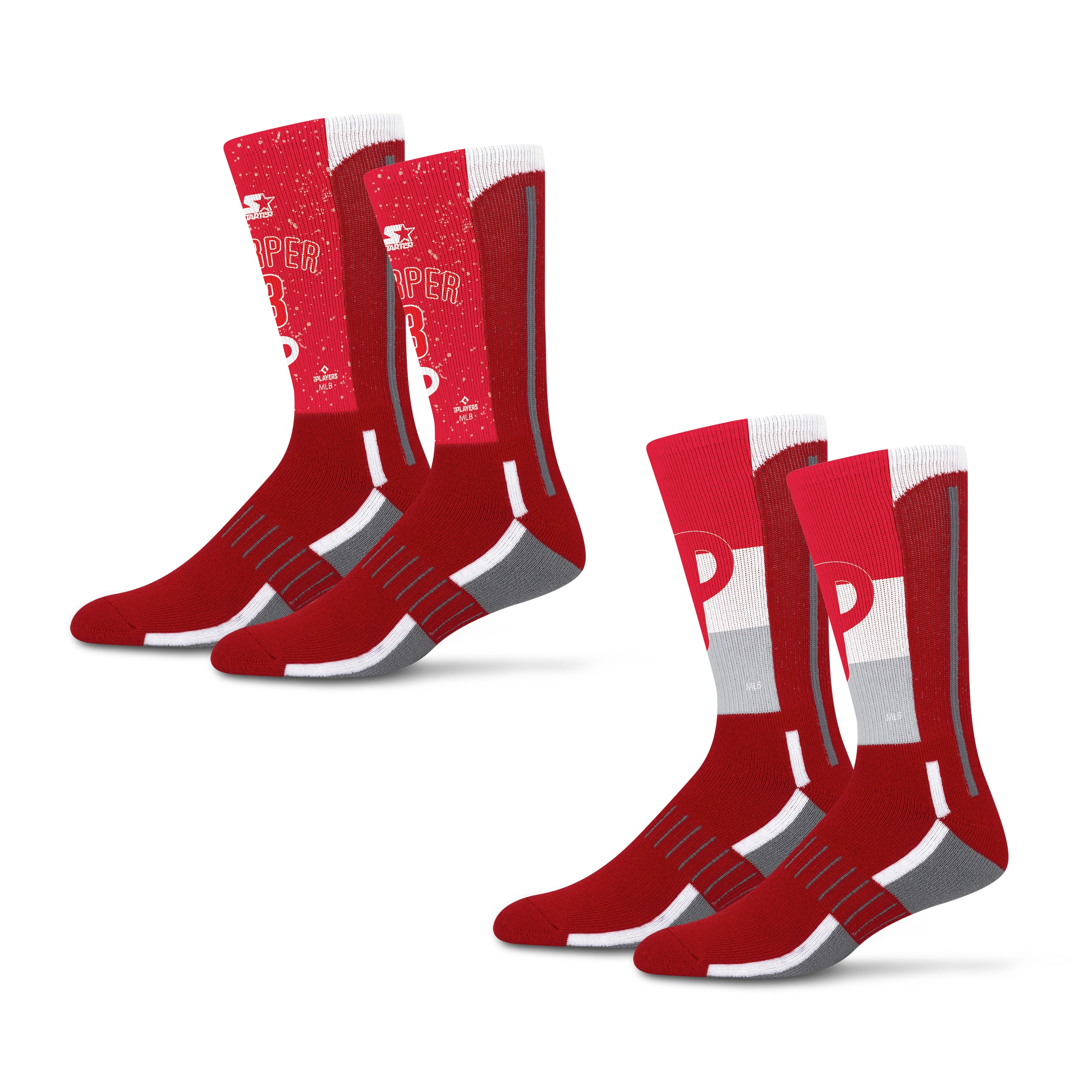 Unisex Starter Bryce Harper Philadelphia Phillies Jersey Arch Neo Two-Piece Sock Set