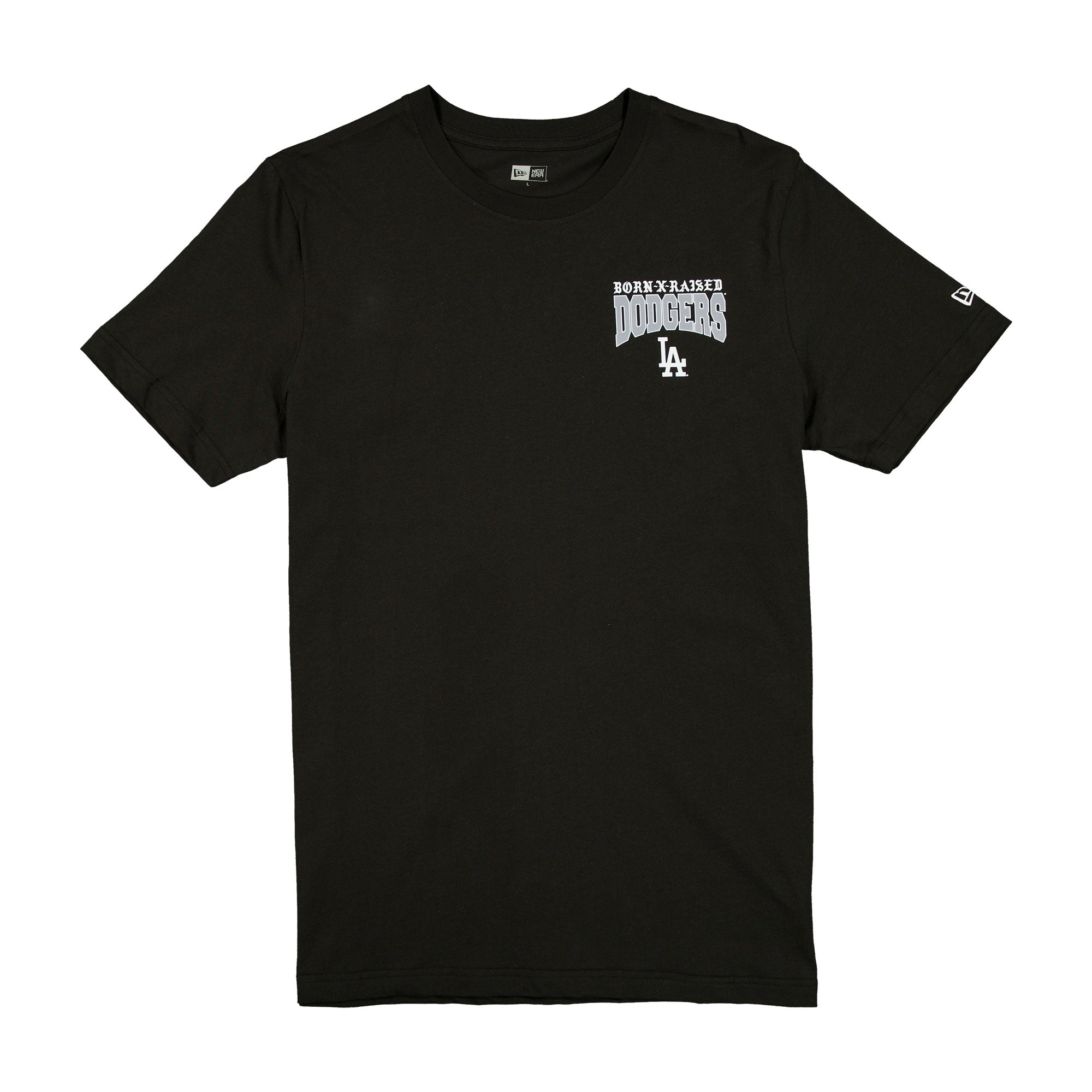 Men's New Era Born x Raised Black Los Angeles Dodgers Bleeds Blue T-Shirt