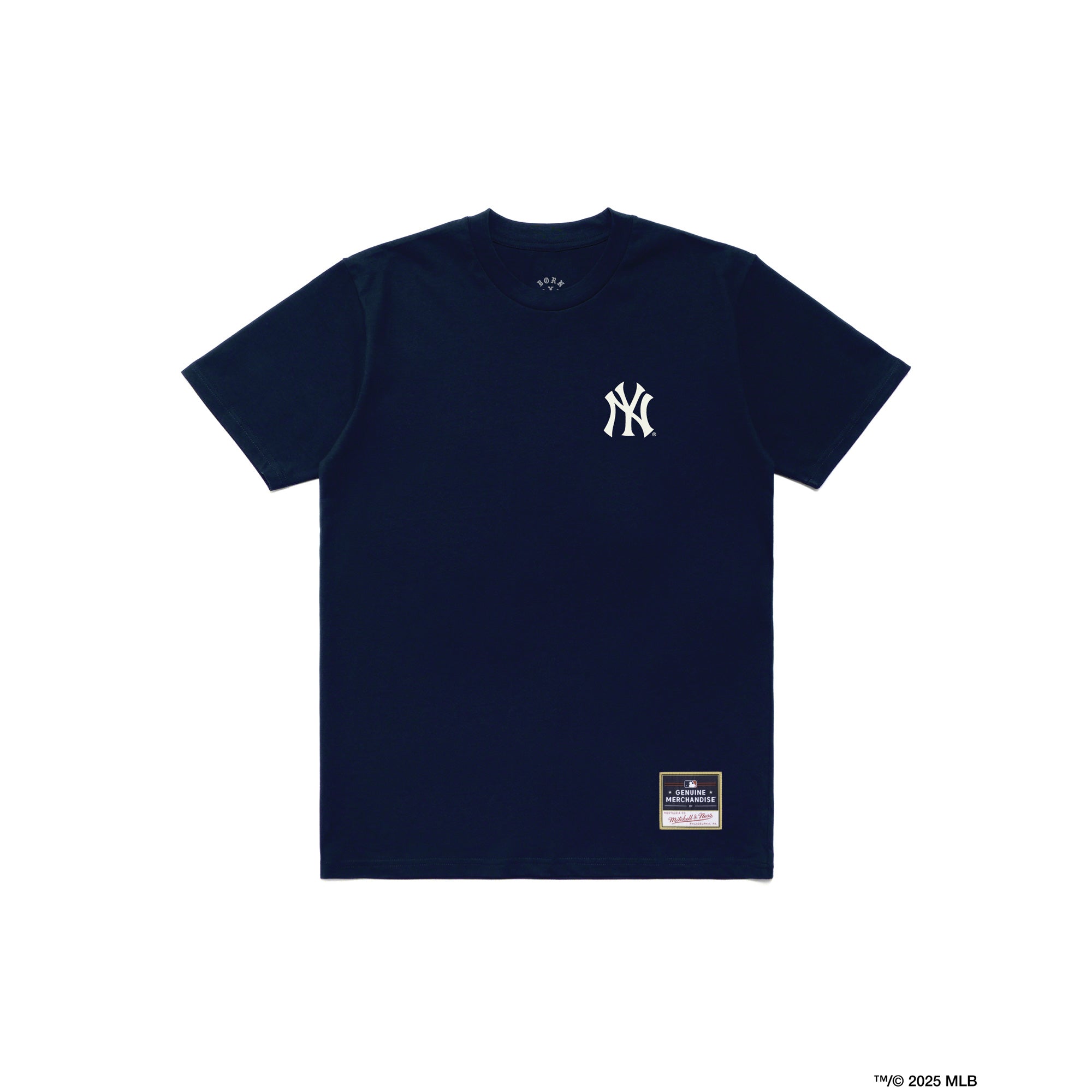 Men's Mitchell & Ness Navy New York Yankees Born X Raised in New York Rocker T-Shirt