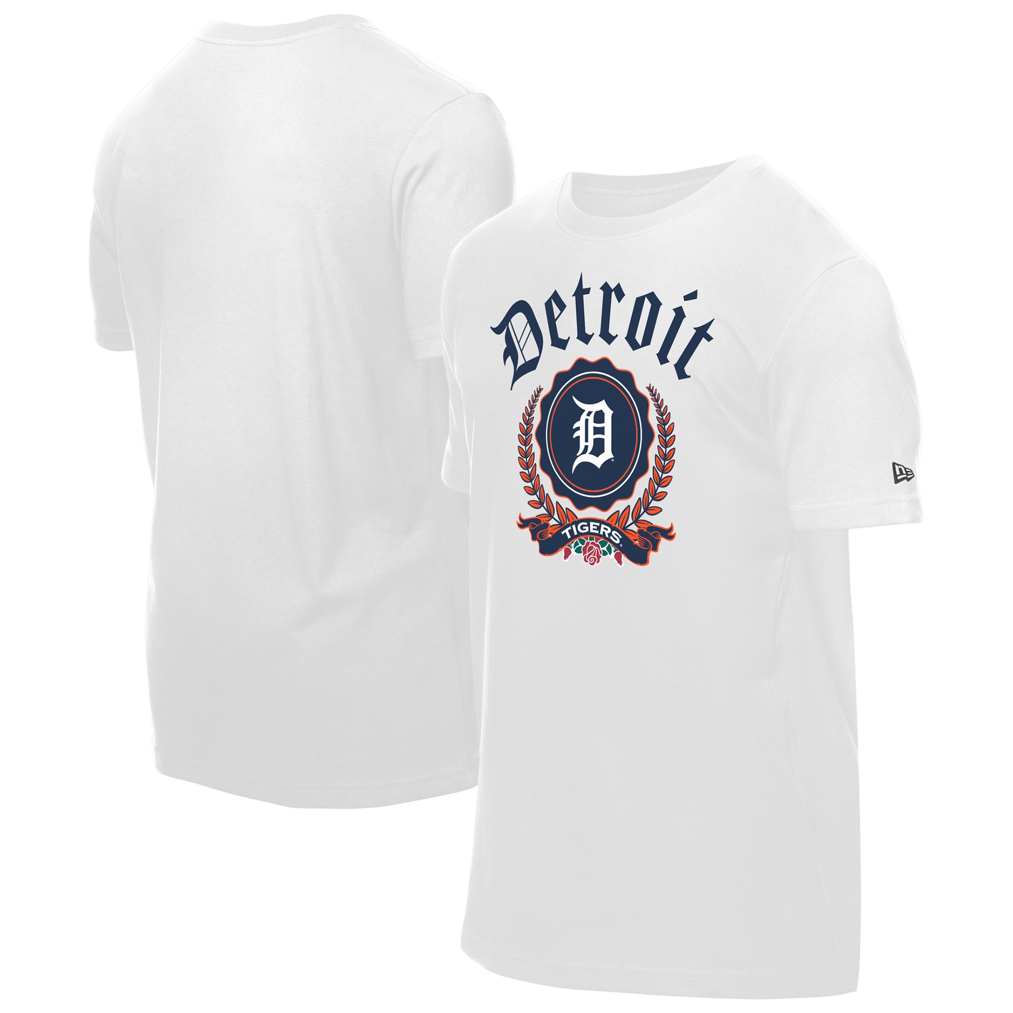 Men's New Era White Detroit Tigers Fleur Domestic T-Shirt