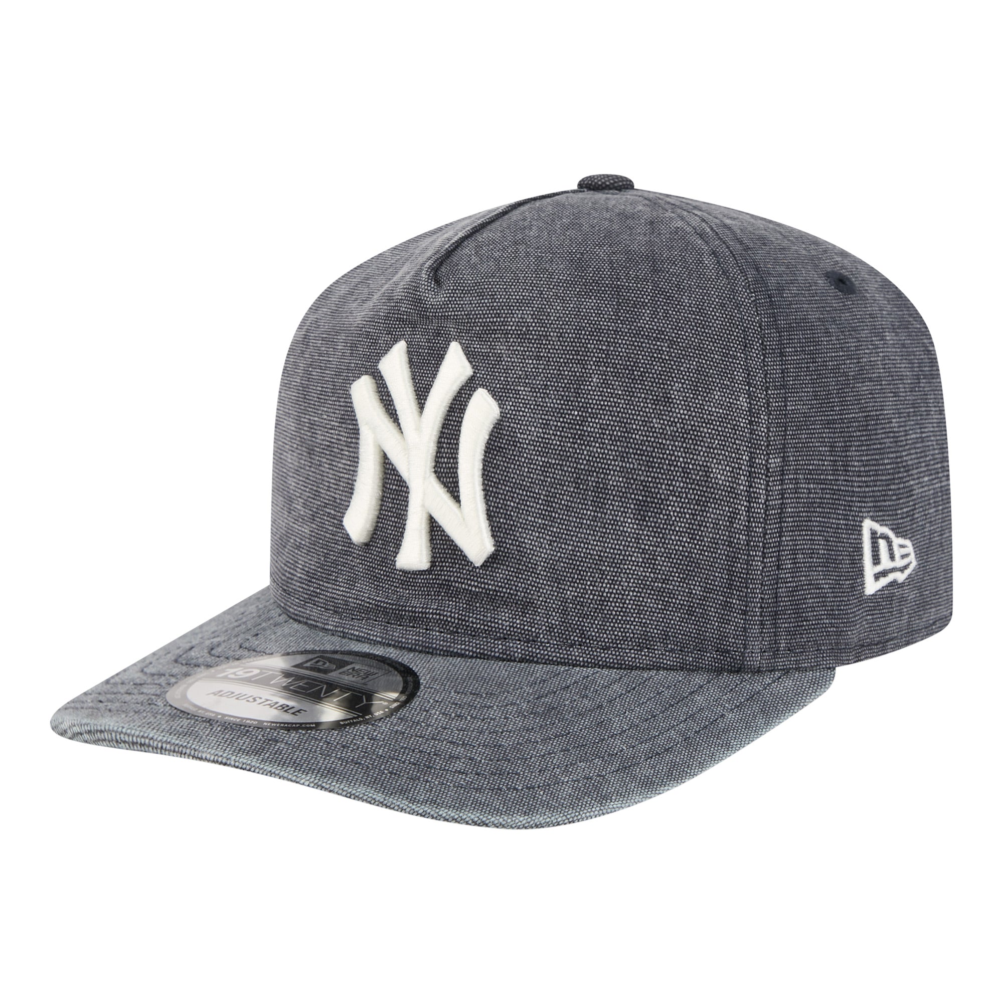 Men's New Era  Navy Heather New York Yankees  Denim Classic 19TWENTY Adjustable Hat