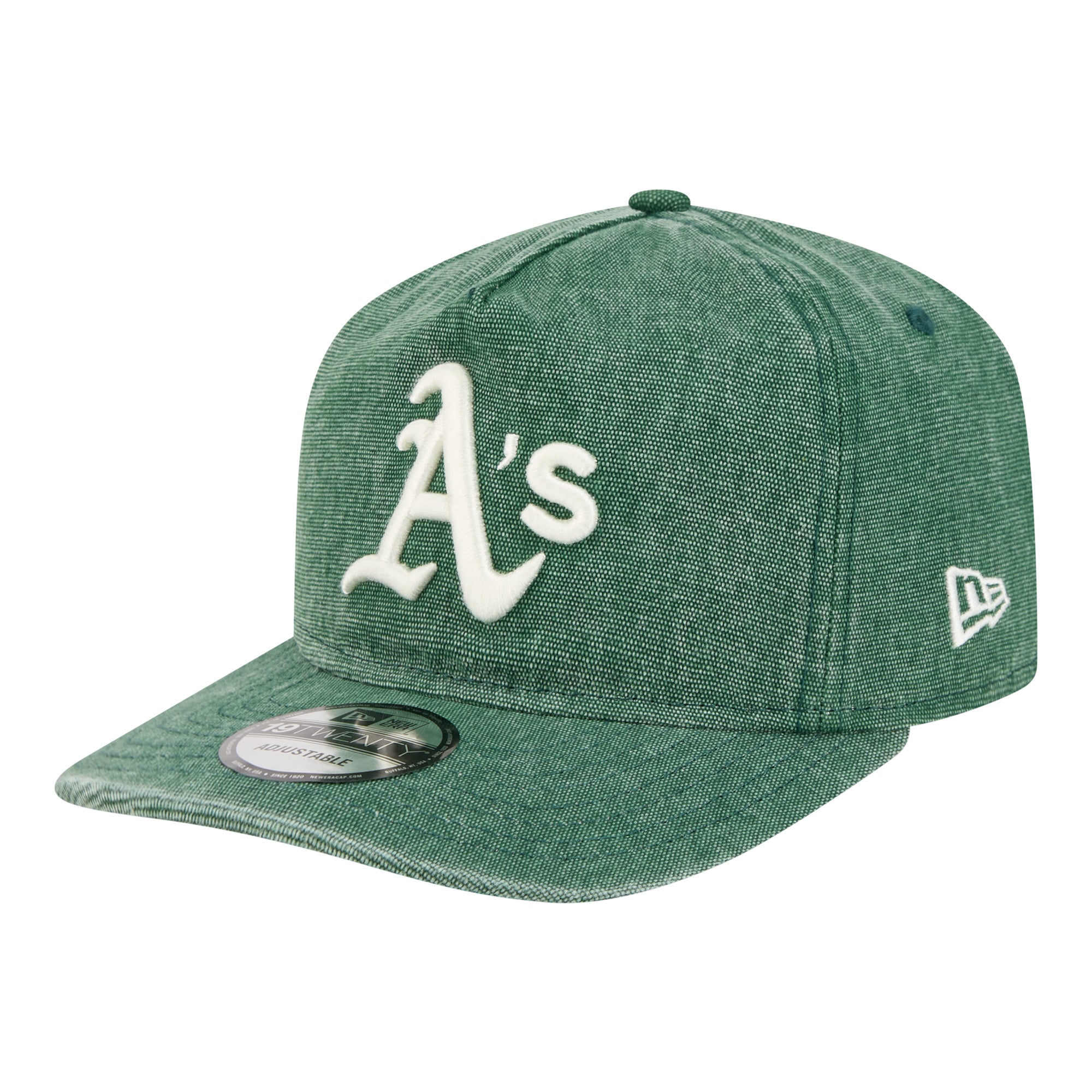Men's New Era  Green Athletics  Denim Classic 19TWENTY Adjustable Hat