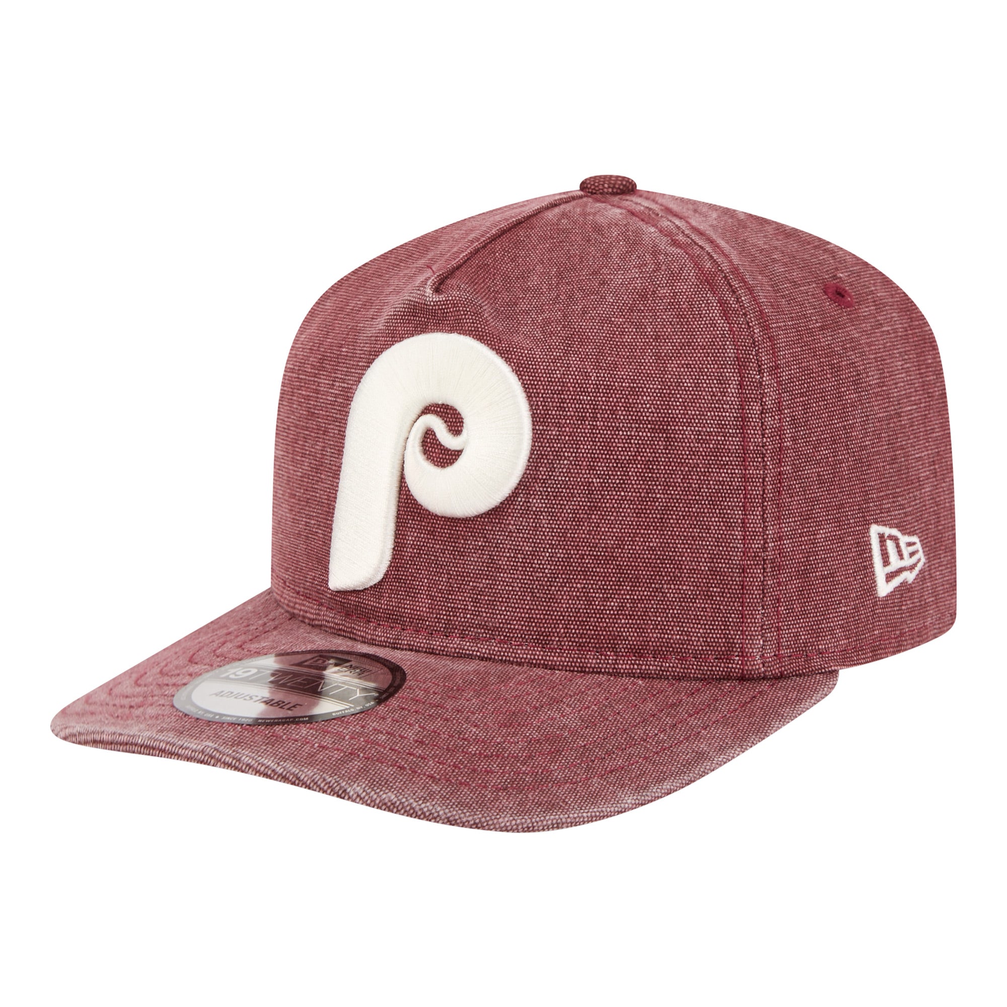 Men's New Era  Burgundy Philadelphia Phillies Throwback Denim Classic 19TWENTY Adjustable Hat