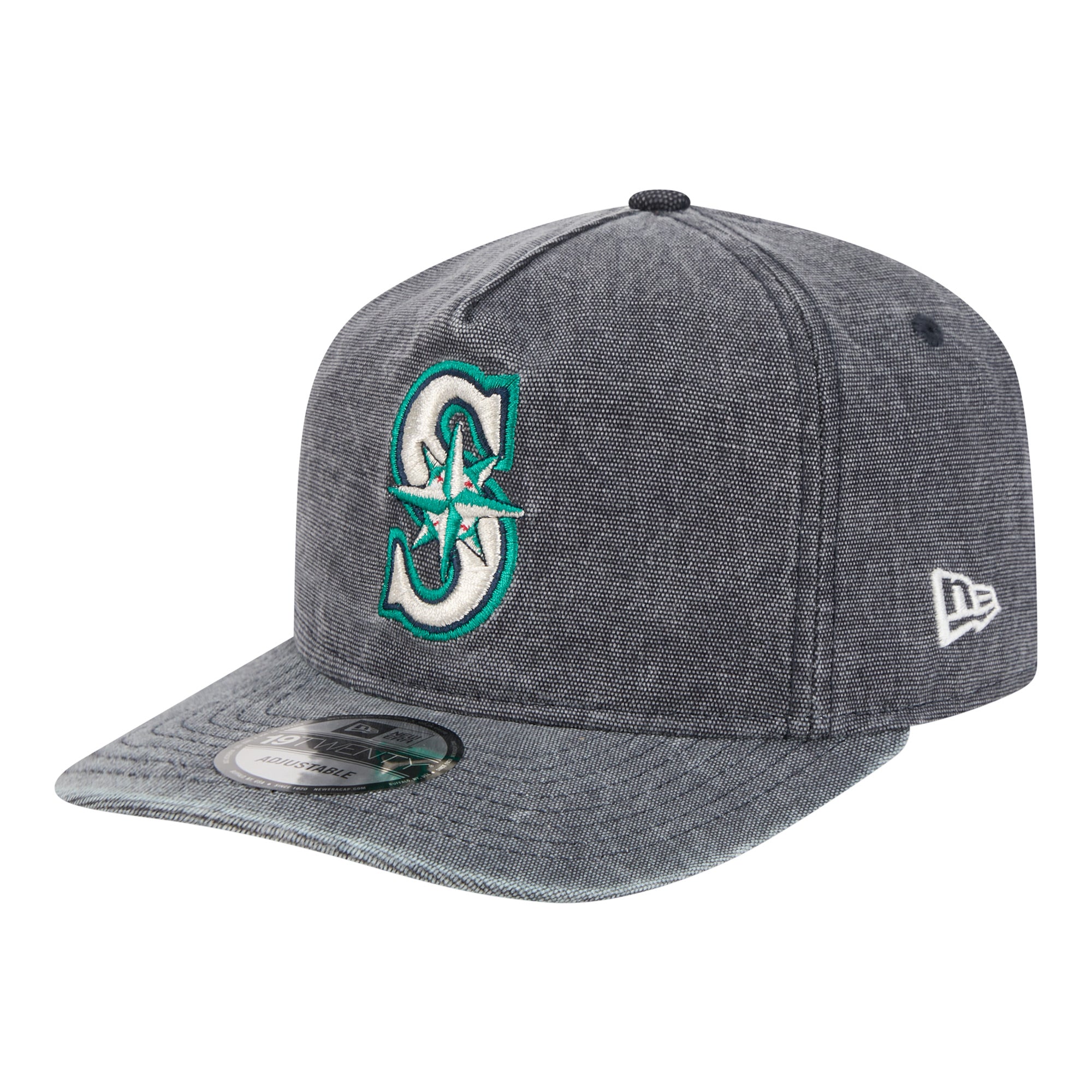Men's New Era  Navy Heather Seattle Mariners  Denim Classic 19TWENTY Adjustable Hat