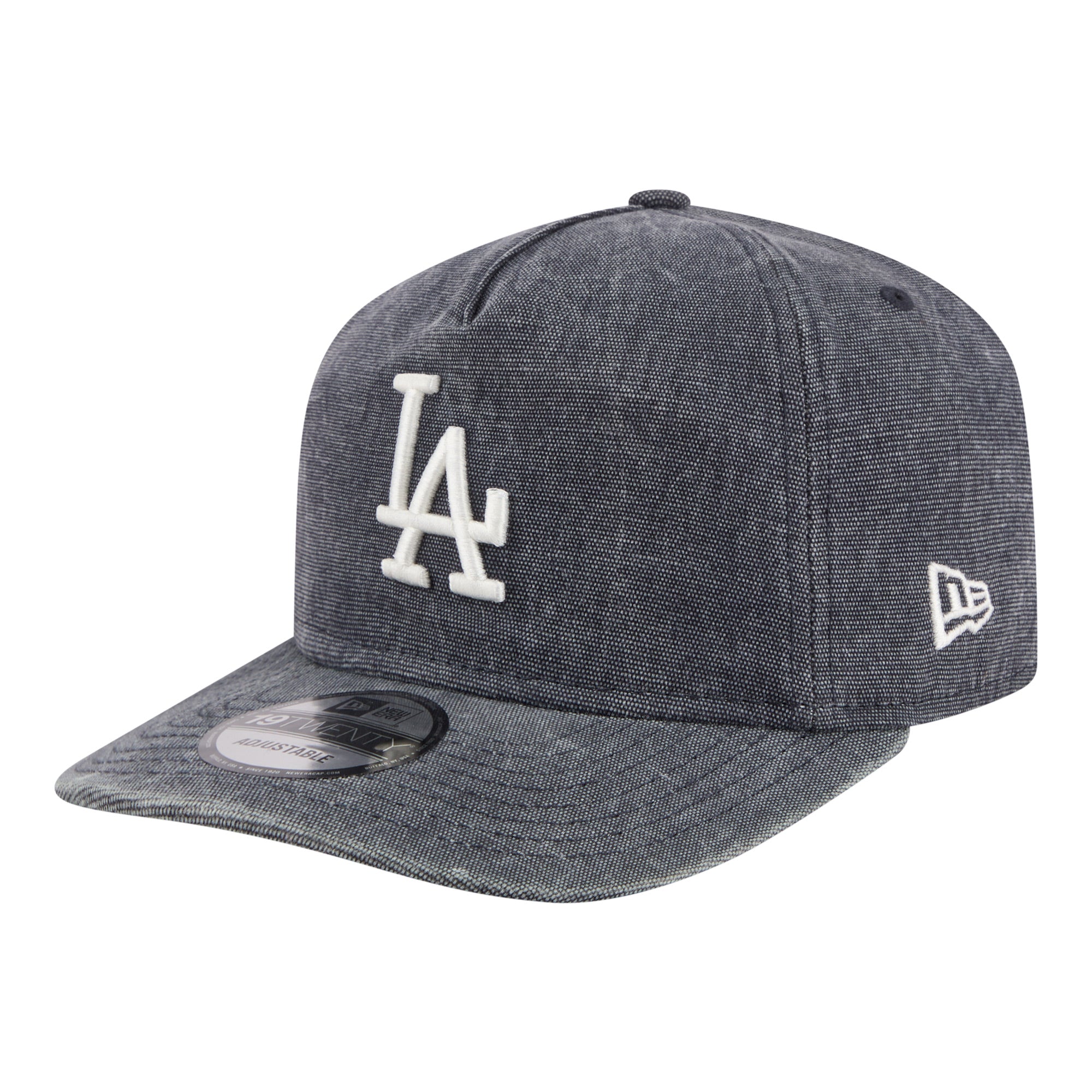 Men's New Era  Navy Heather Los Angeles Dodgers Throwback Denim Classic 19TWENTY Adjustable Hat