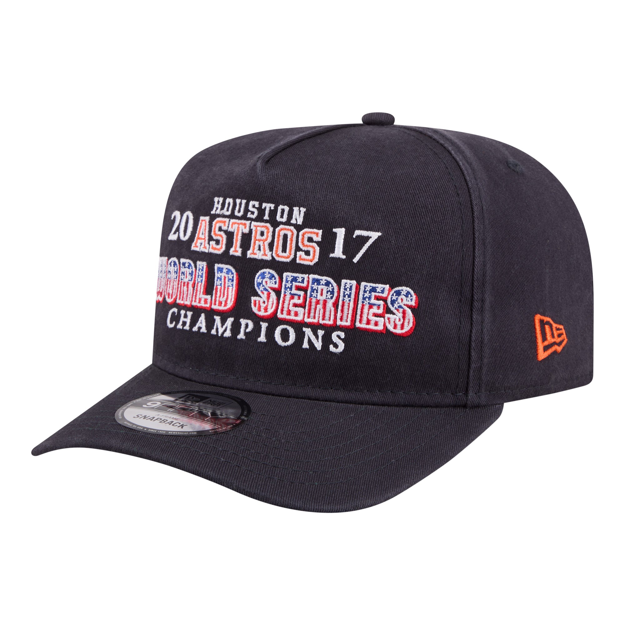 Men's New Era Navy Houston Astros 2017 World Series Champions Historic 9FIFTY A-Frame Snapback Hat