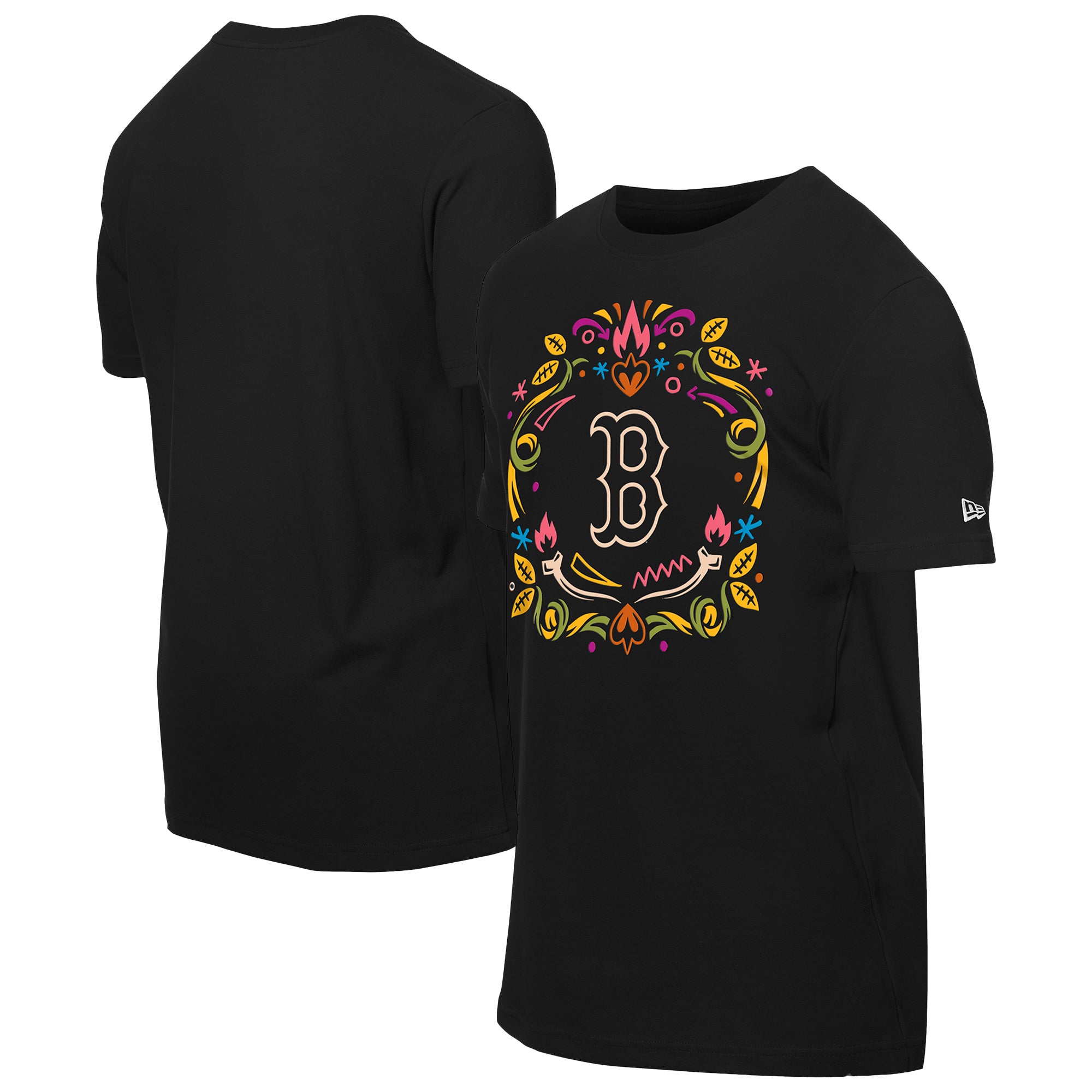 Men's New Era Black Boston Red Sox Día de los Muertos T-Shirt