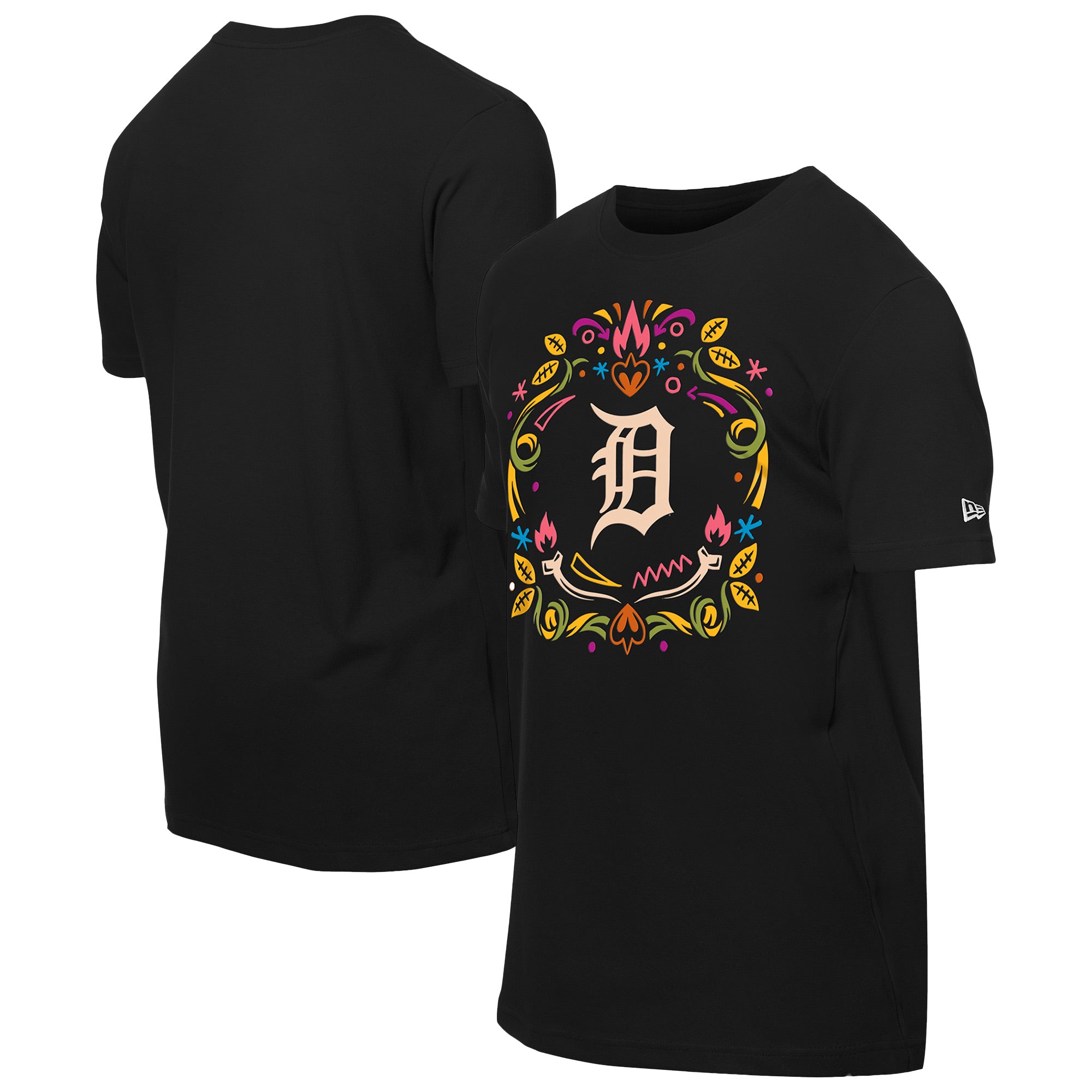 Men's New Era Black Detroit Tigers Día de los Muertos T-Shirt