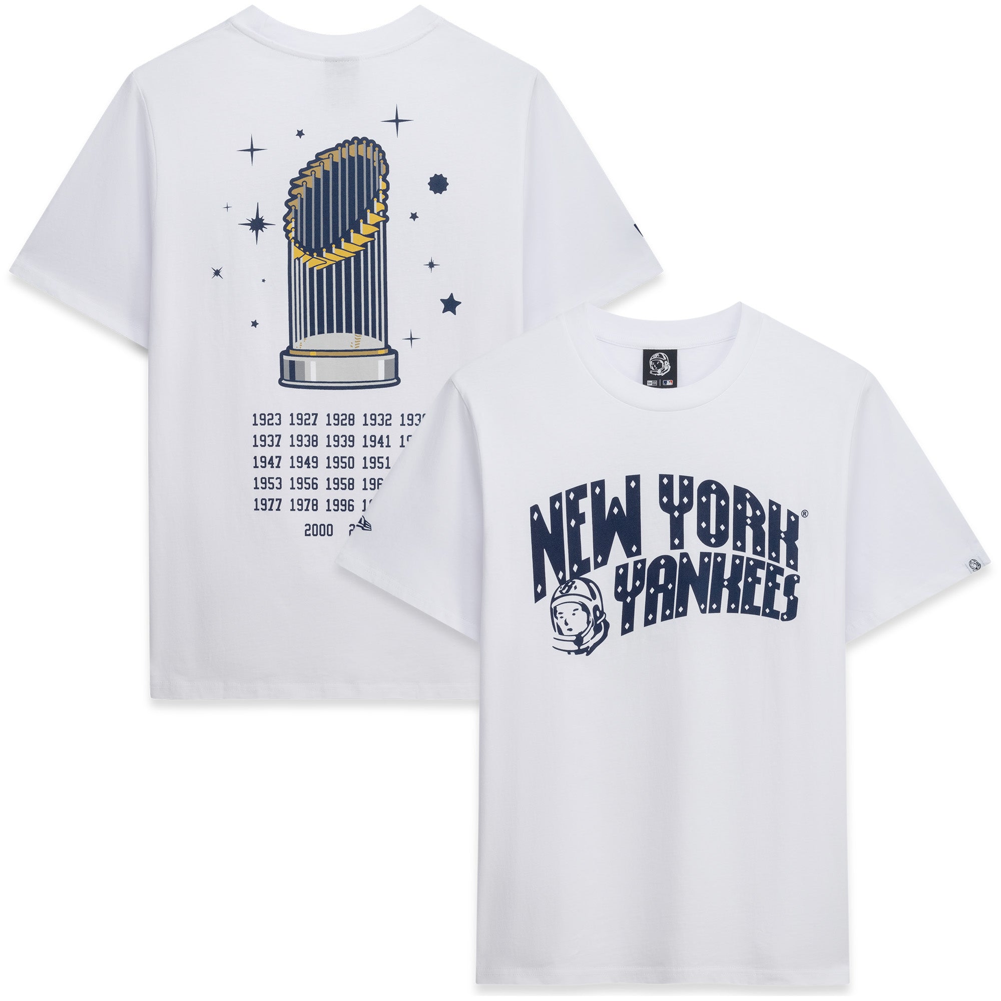 Men's New Era x Billionaire Boys Club White New York Yankees Adult Batter T-Shirt