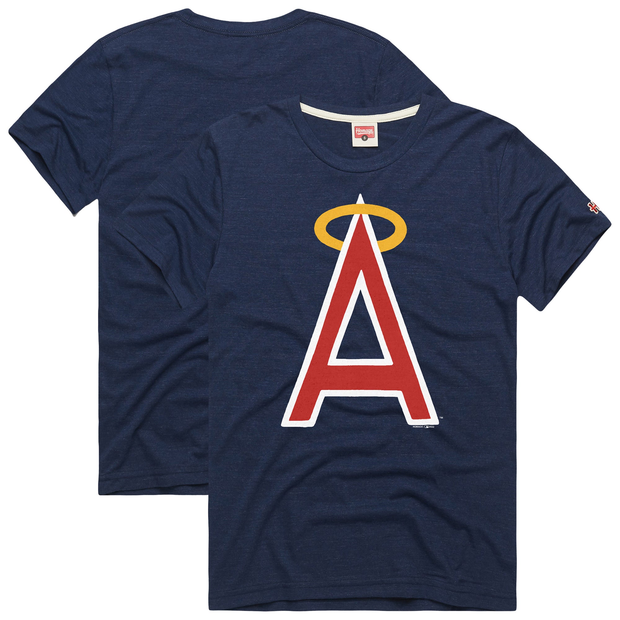 Men's Homage Navy Los Angeles Angels Hyper Local Refresh T-Shirt