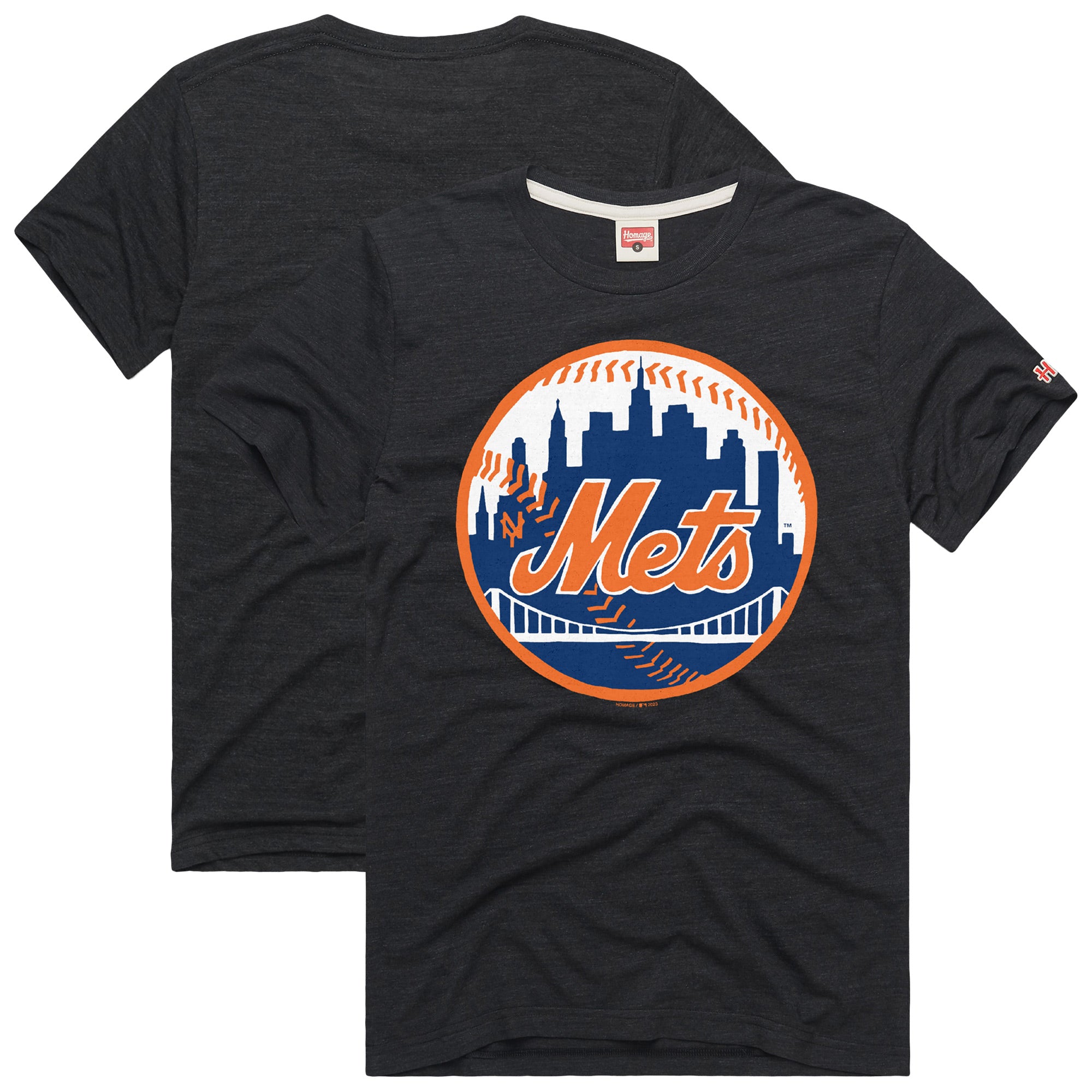 Men's Homage Charcoal New York Mets Hyper Local Refresh T-Shirt