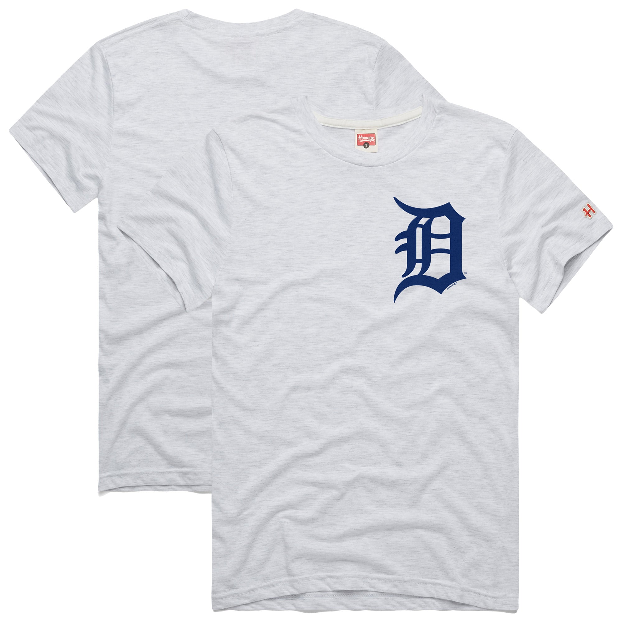 Men's Homage Ash Detroit Tigers Hyper Local Refresh Tri-Blend T-Shirt