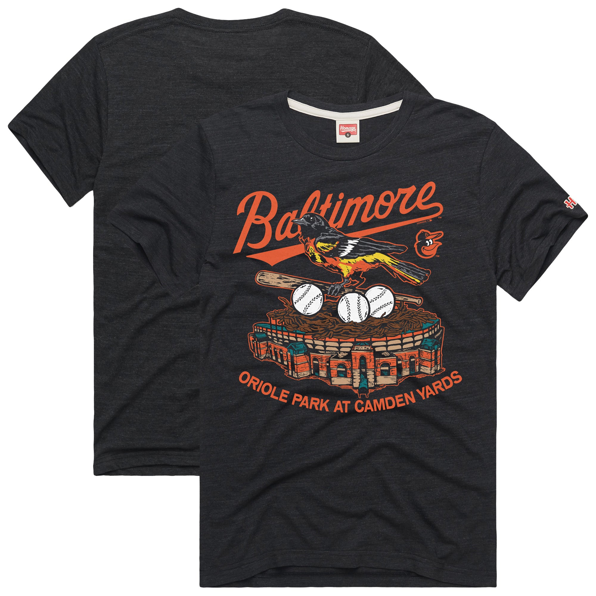 Men's Homage Charcoal Baltimore Orioles Hyper Local Refresh T-Shirt