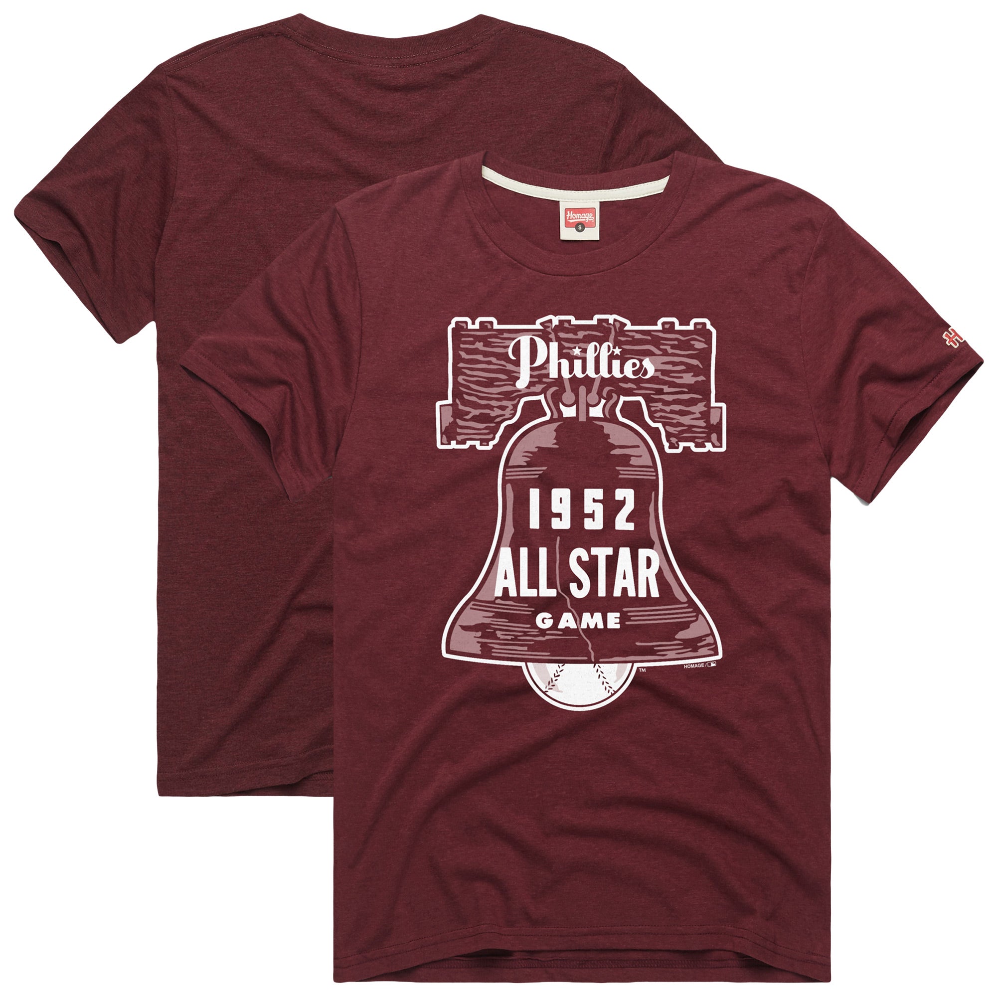 Men's Homage Wine Philadelphia Phillies Hyper Local Refresh T-Shirt