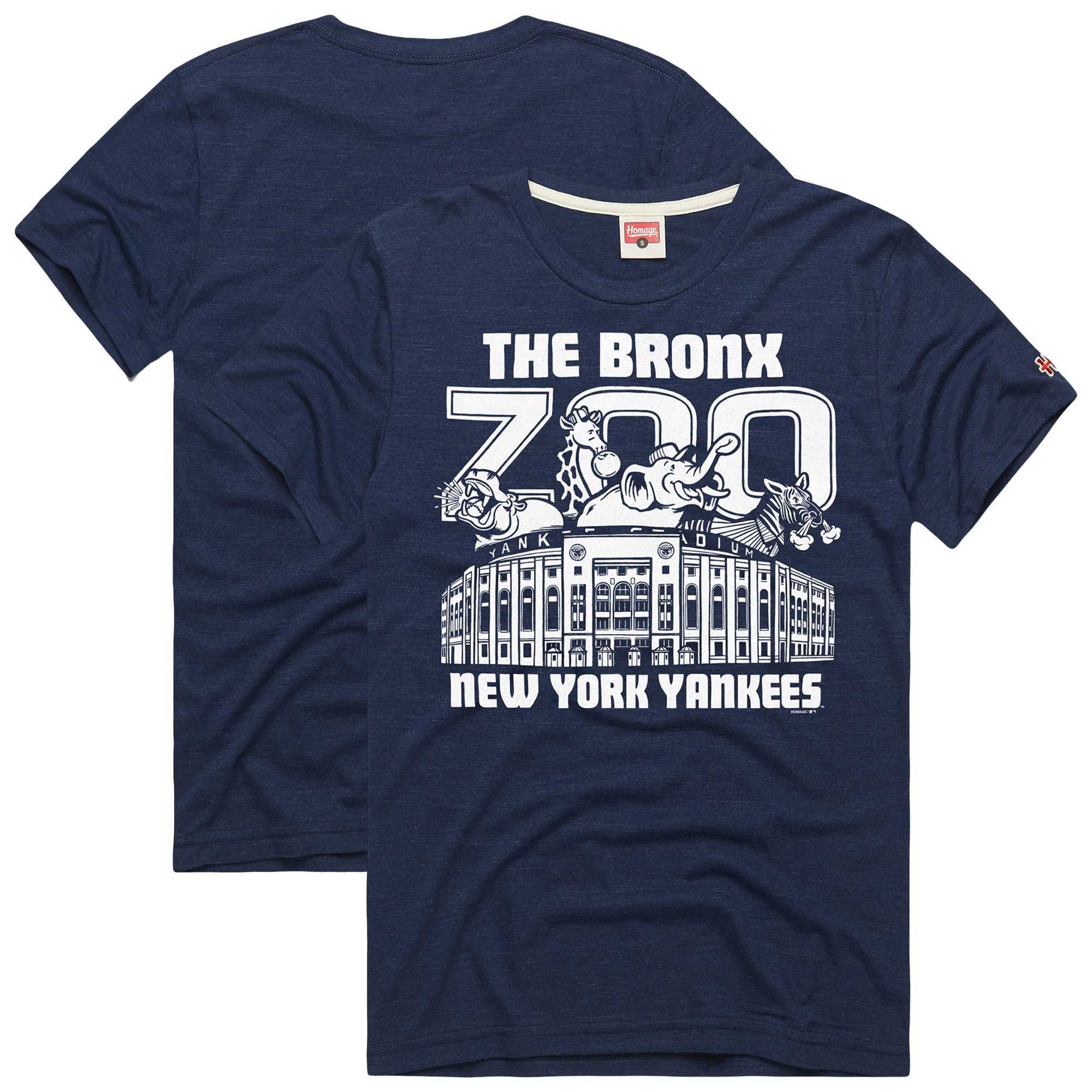 Men's Homage Navy New York Yankees Hyper Local Refresh Tri-Blend T-Shirt