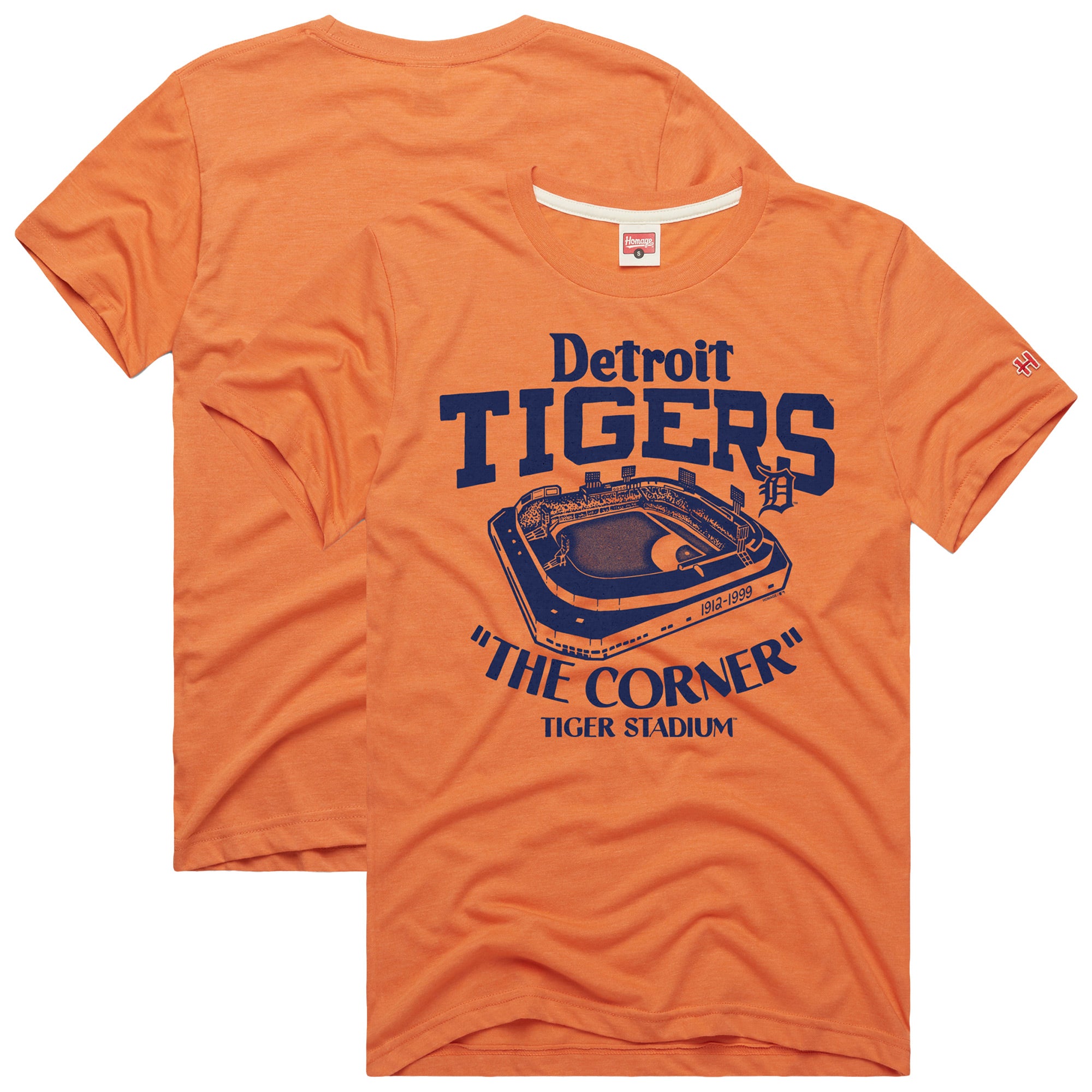 Men's Homage Orange Detroit Tigers Hyper Local Refresh Tri-Blend T-Shirt