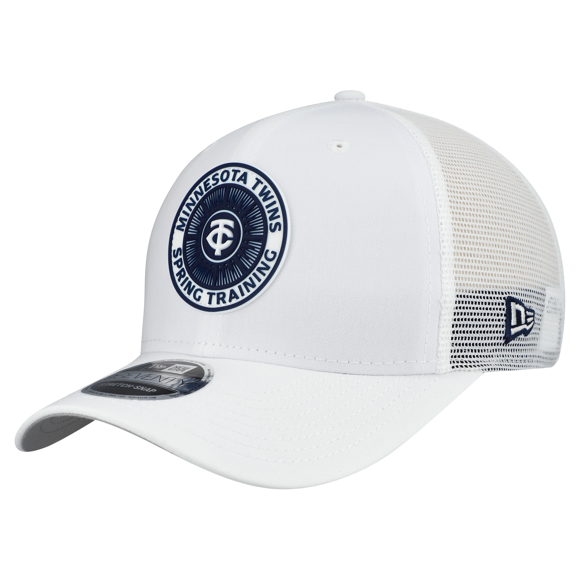 Men's New Era  White Minnesota Twins 2026 Spring Training Fan Pack 9SEVENTY Adjustable Trucker Hat