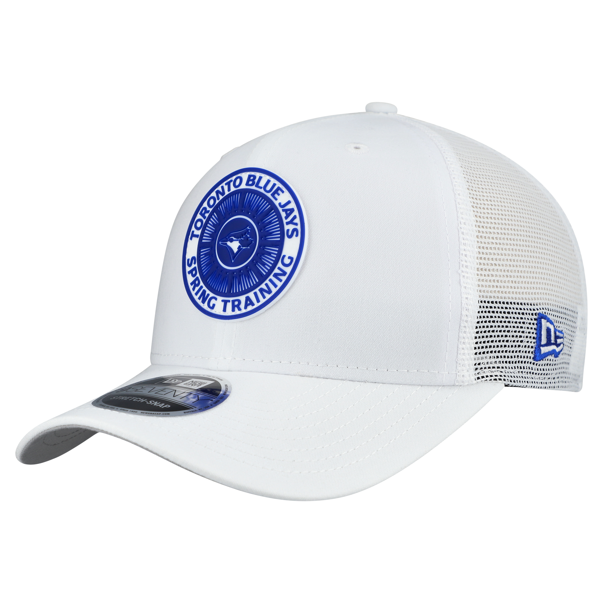 Men's New Era  White Toronto Blue Jays 2026 Spring Training Fan Pack 9SEVENTY Adjustable Trucker Hat