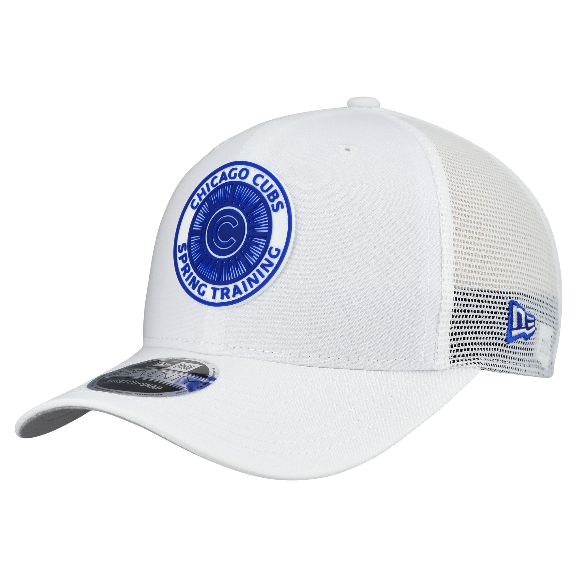 Men's New Era  White Chicago Cubs 2026 Spring Training Fan Pack 9SEVENTY Adjustable Trucker Hat