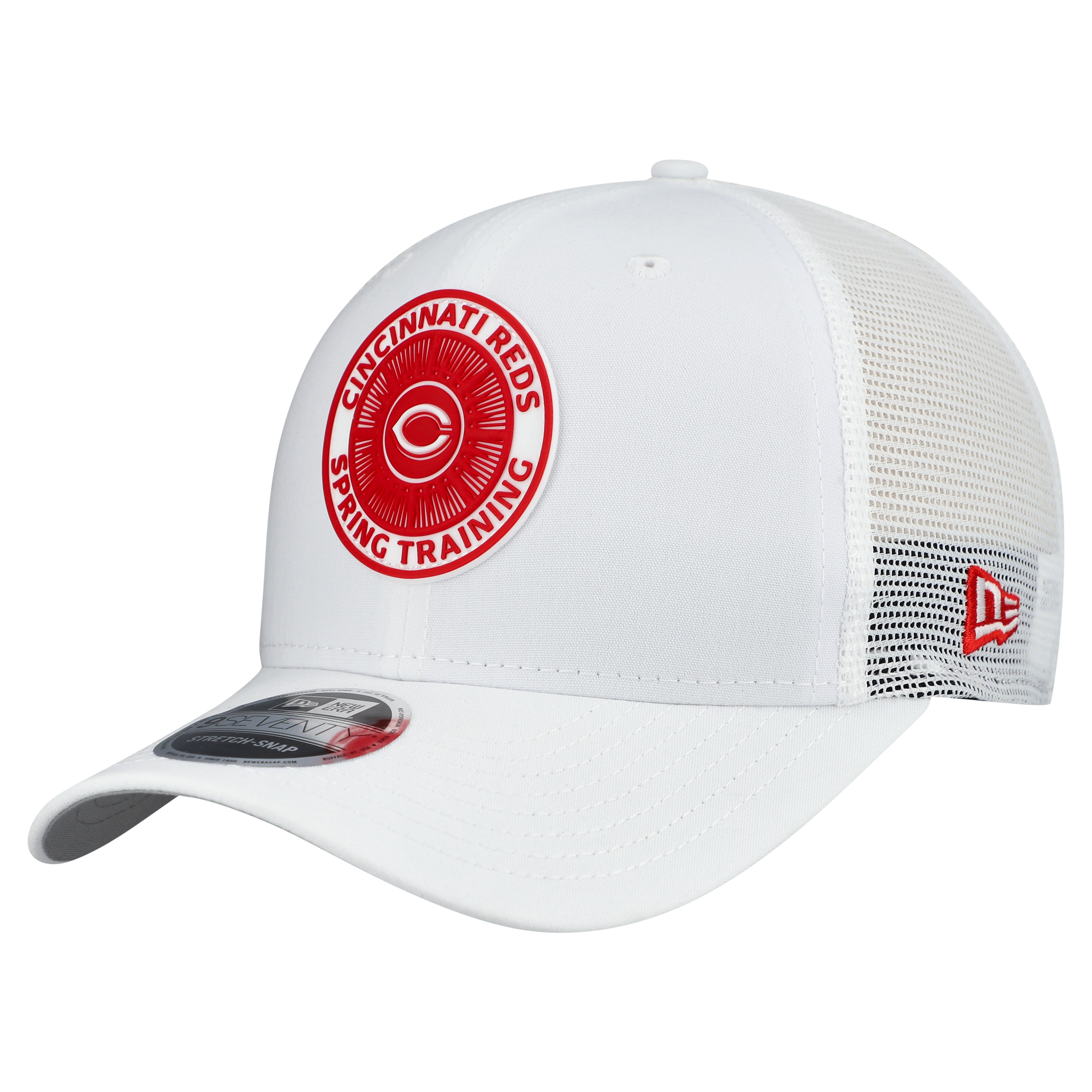 Men's New Era  White Cincinnati Reds 2026 Spring Training Fan Pack 9SEVENTY Adjustable Trucker Hat