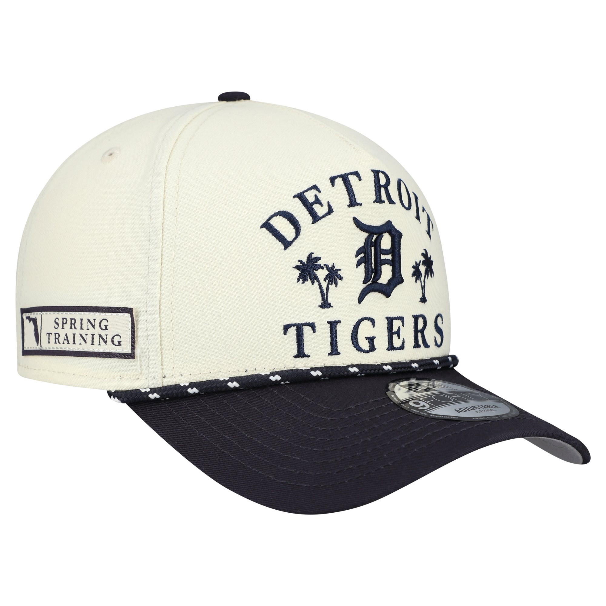 Men's New Era  Cream Detroit Tigers 2026 Spring Training Fan Pack Rope A-Frame 9FORTY Adjustable Hat